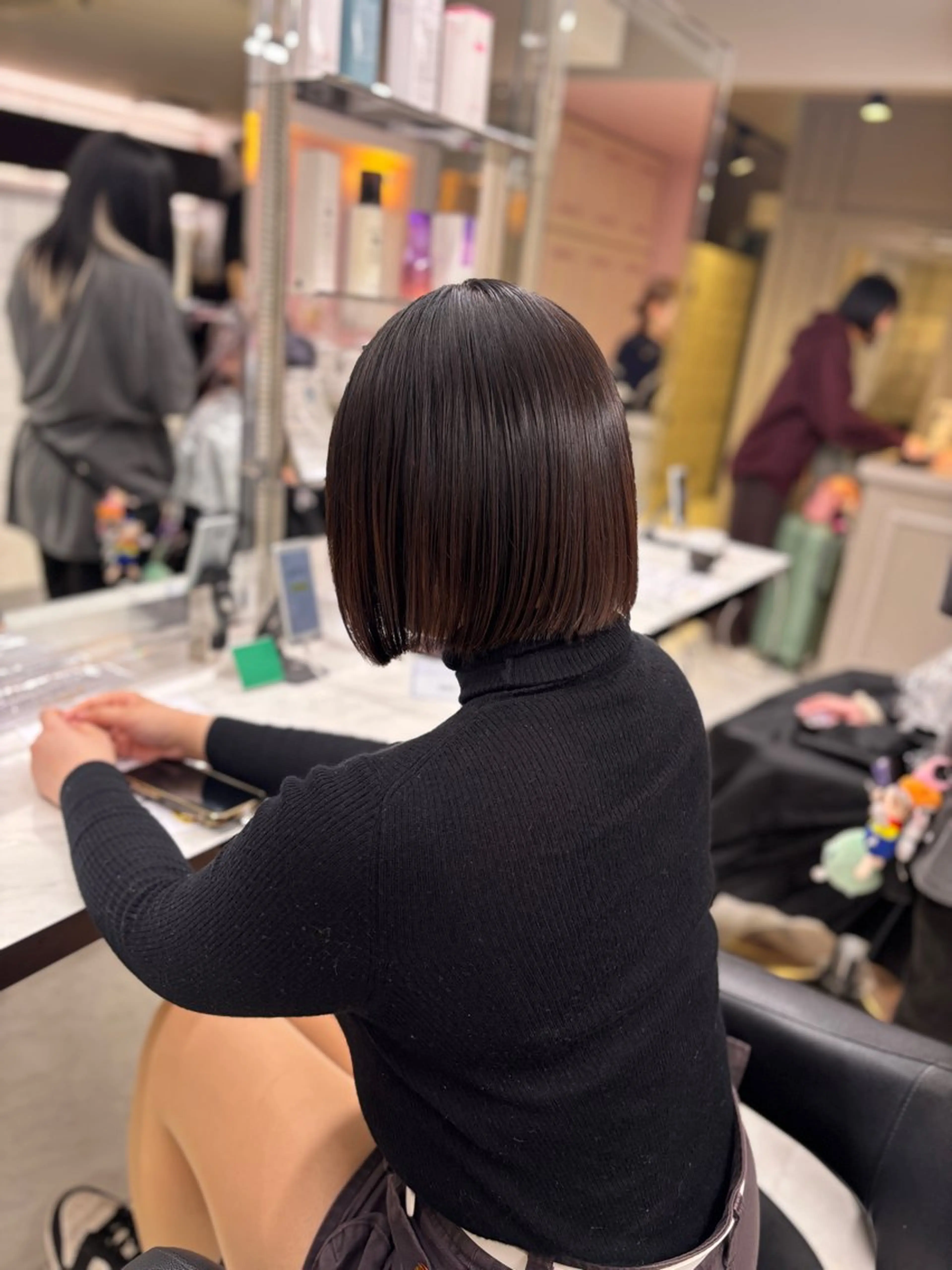 ロング カラー ボブ カット ヘアカラー トリートメント 💙ハイトーン韓国風 色白ヘア💙manaのヘアスタイル