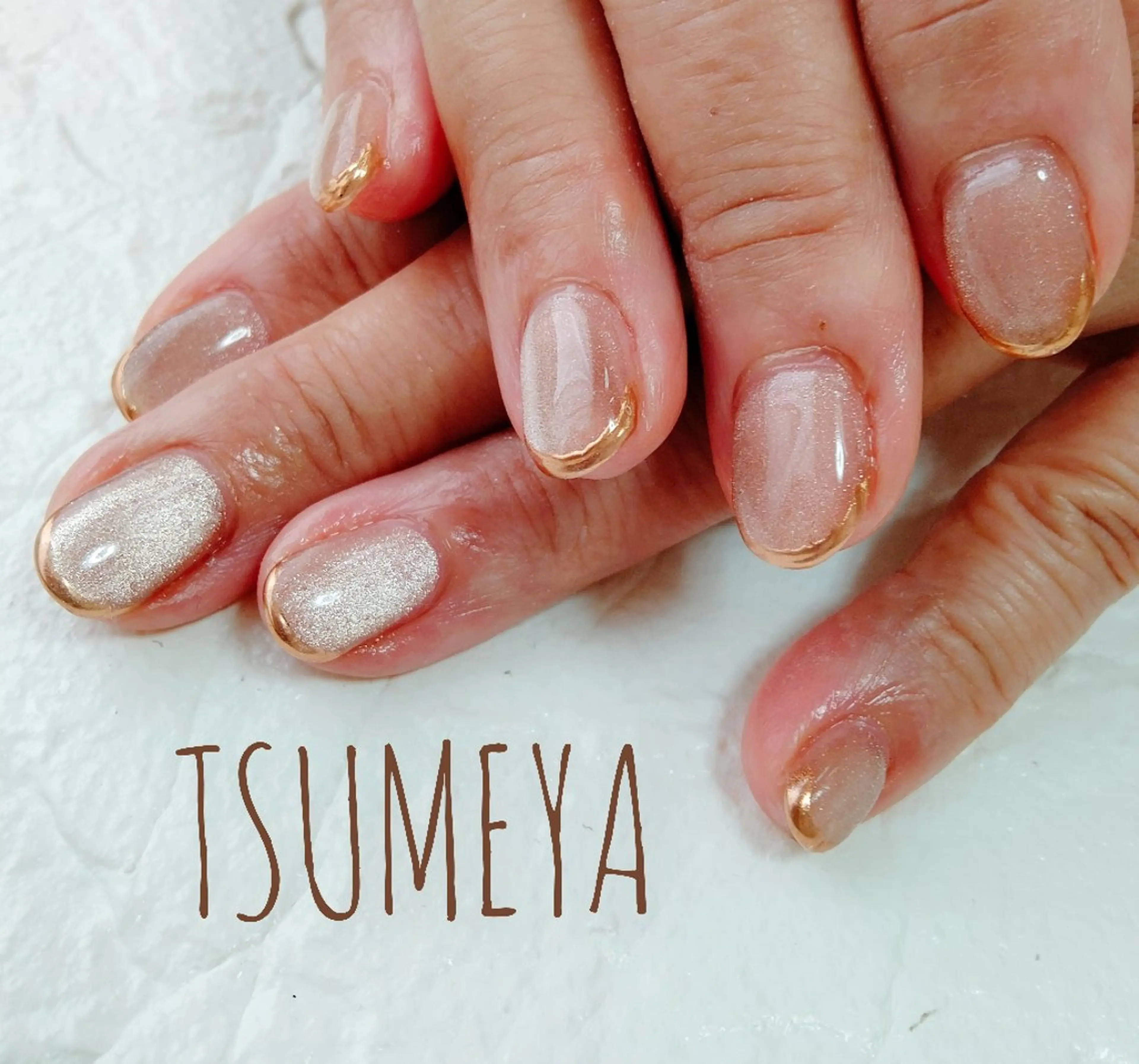 ネイル フレンチネイル マグネットネイル ハンドネイル _TSUMEYA _のネイルデザイン