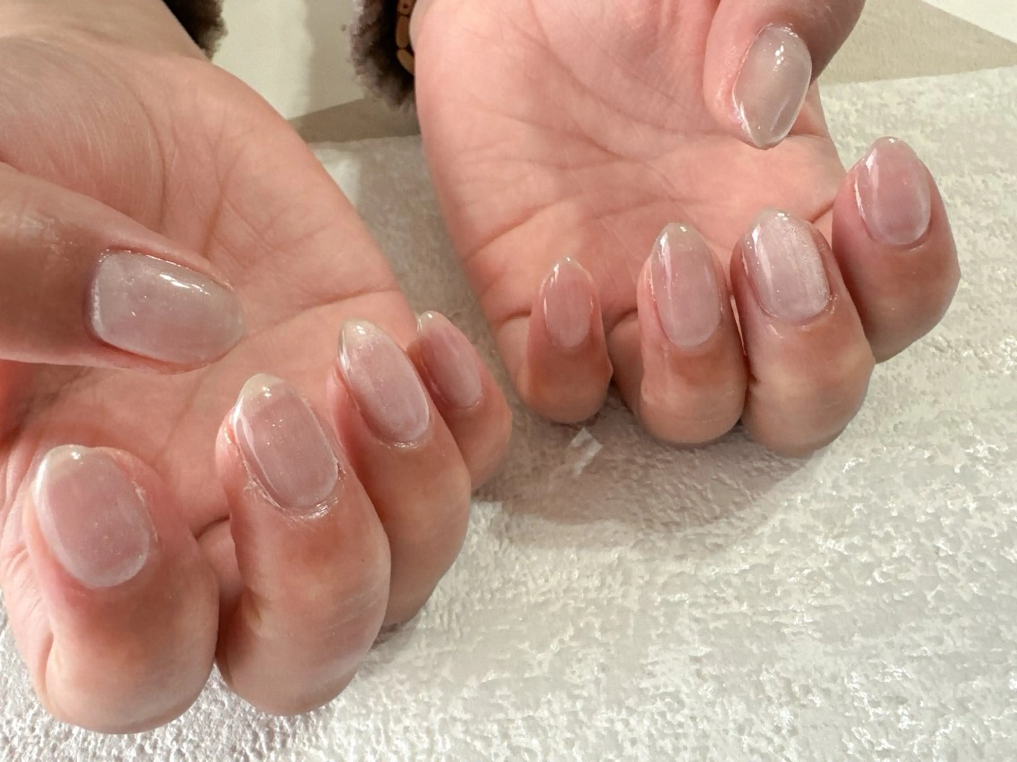 ネイル オーロラネイル フットネイル フレンチネイル ジェルネイル キラキラネイル kikinail 溝の口のネイルデザイン