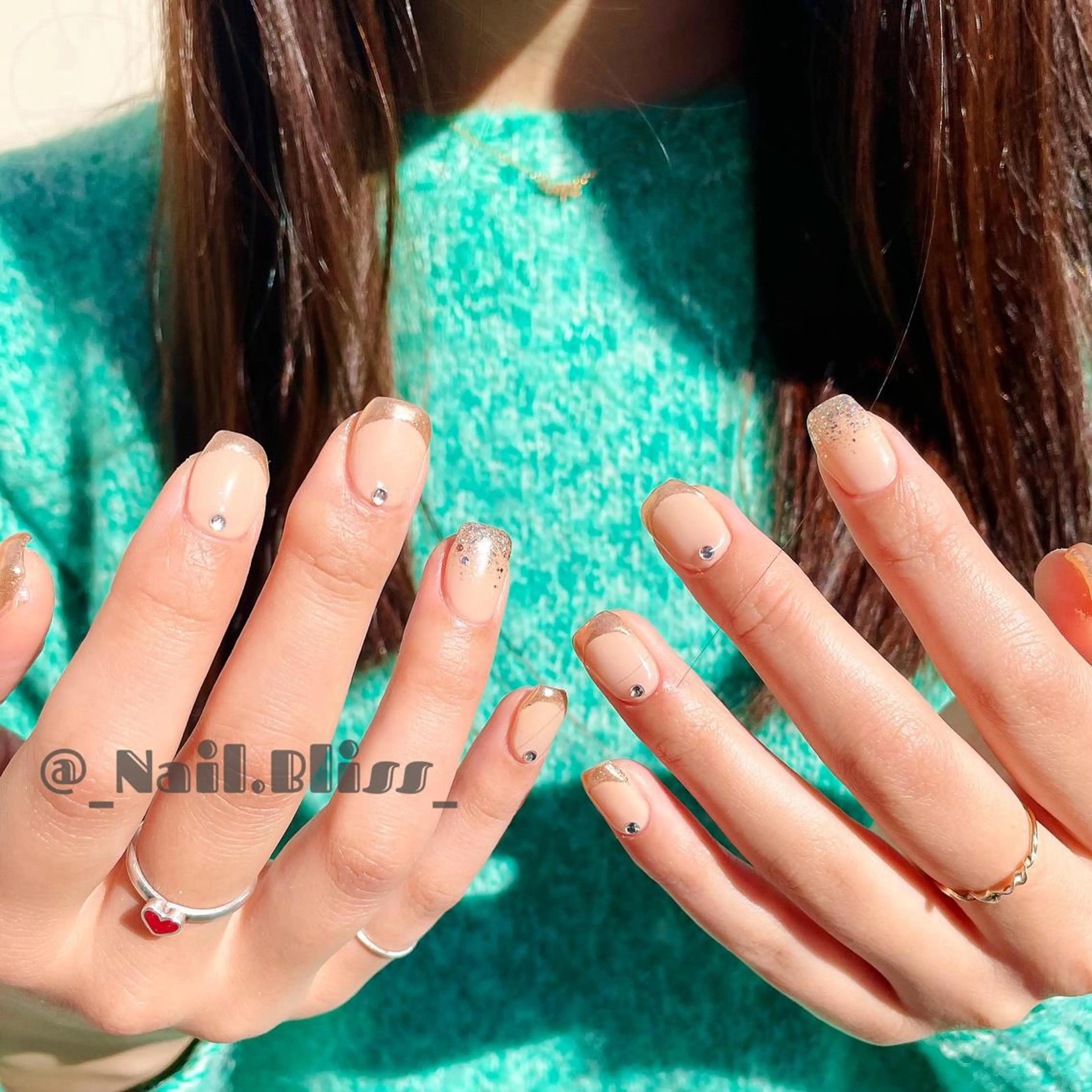 ネイル フレンチネイル ミラーネイル ハンドネイル NAIL BLISSのネイルデザイン