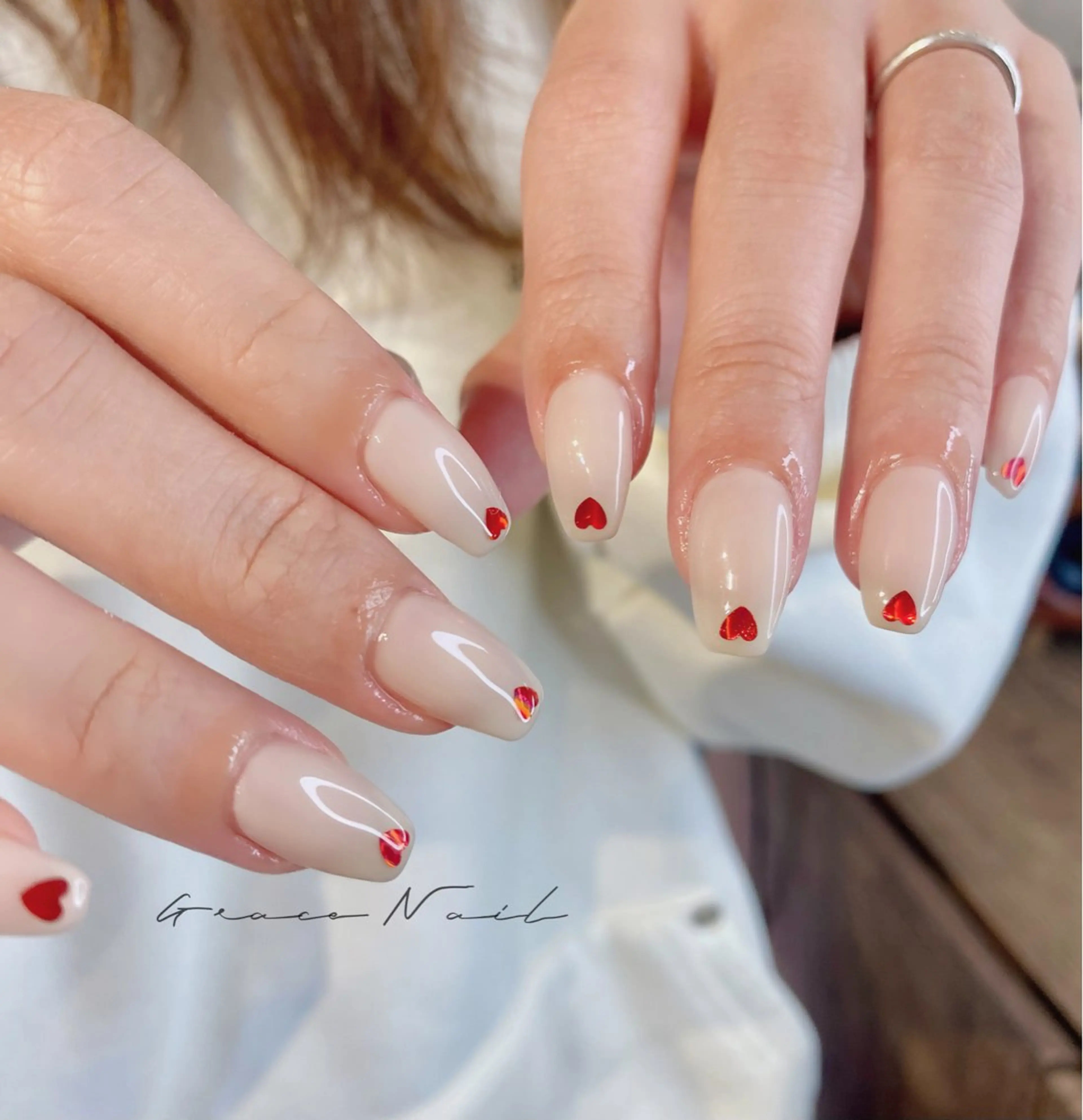 【新規オフ無料➕ケア】 🌸シンプルジェル(☆アート両手②本付) ✨パラジェル追加500💅🏻 ・の写真