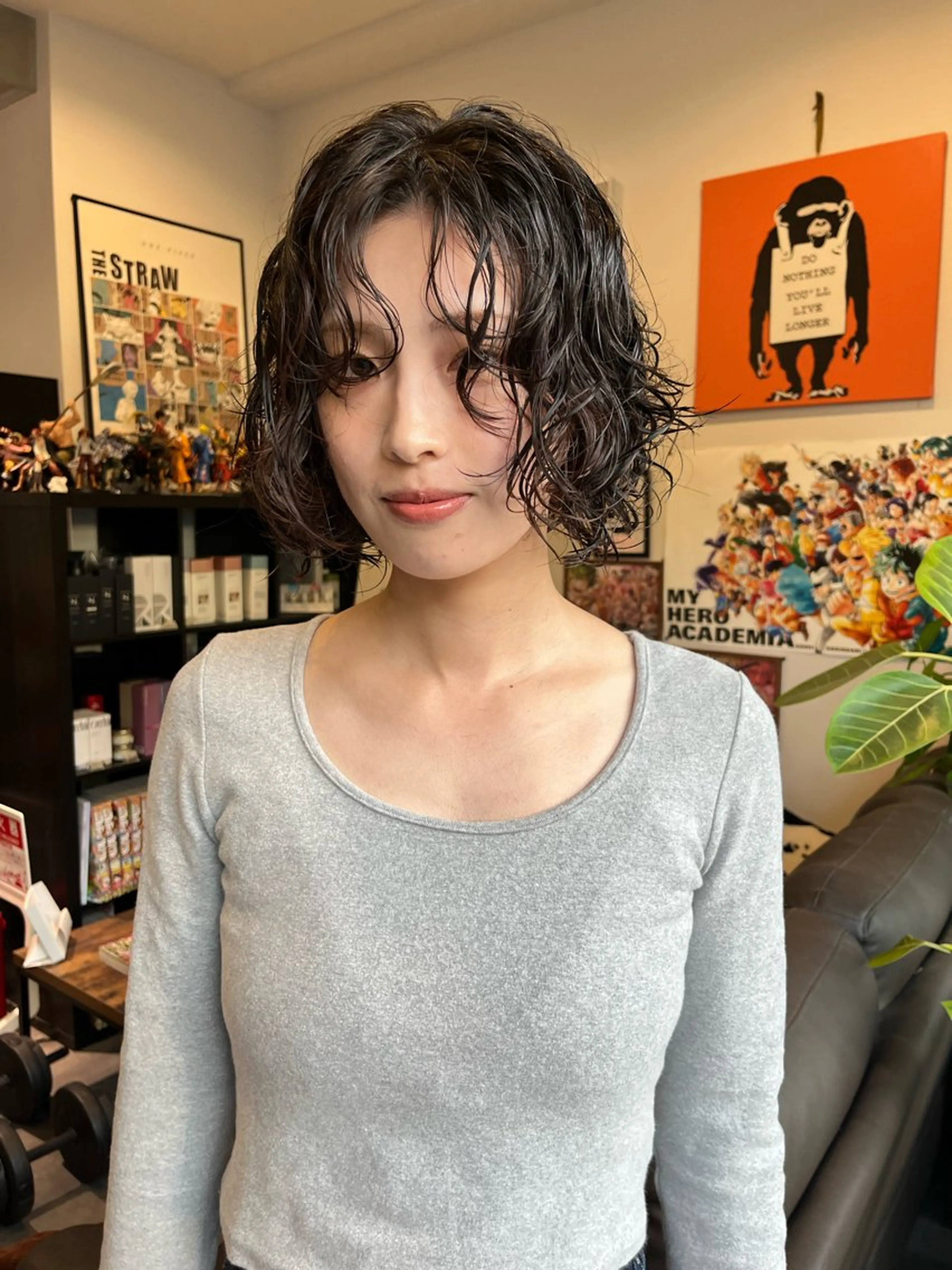 ミディアム パーマ ミディアムパーマ ボブ guild.所属・アトム/ウルフ パーマ/レイヤーのヘアスタイル