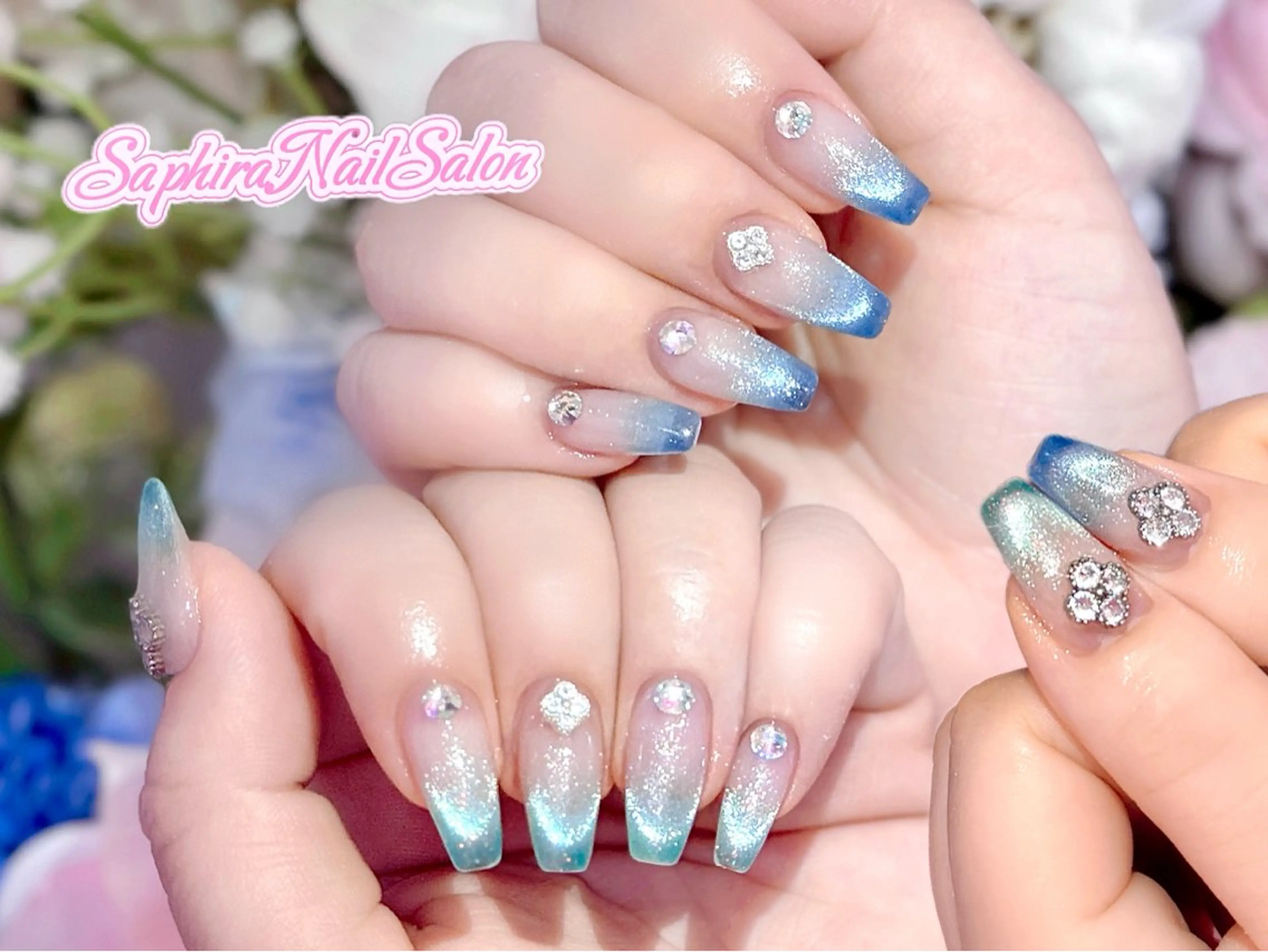 カラー ハンドネイル Saphiraネイル サロン錦糸町のネイルデザイン