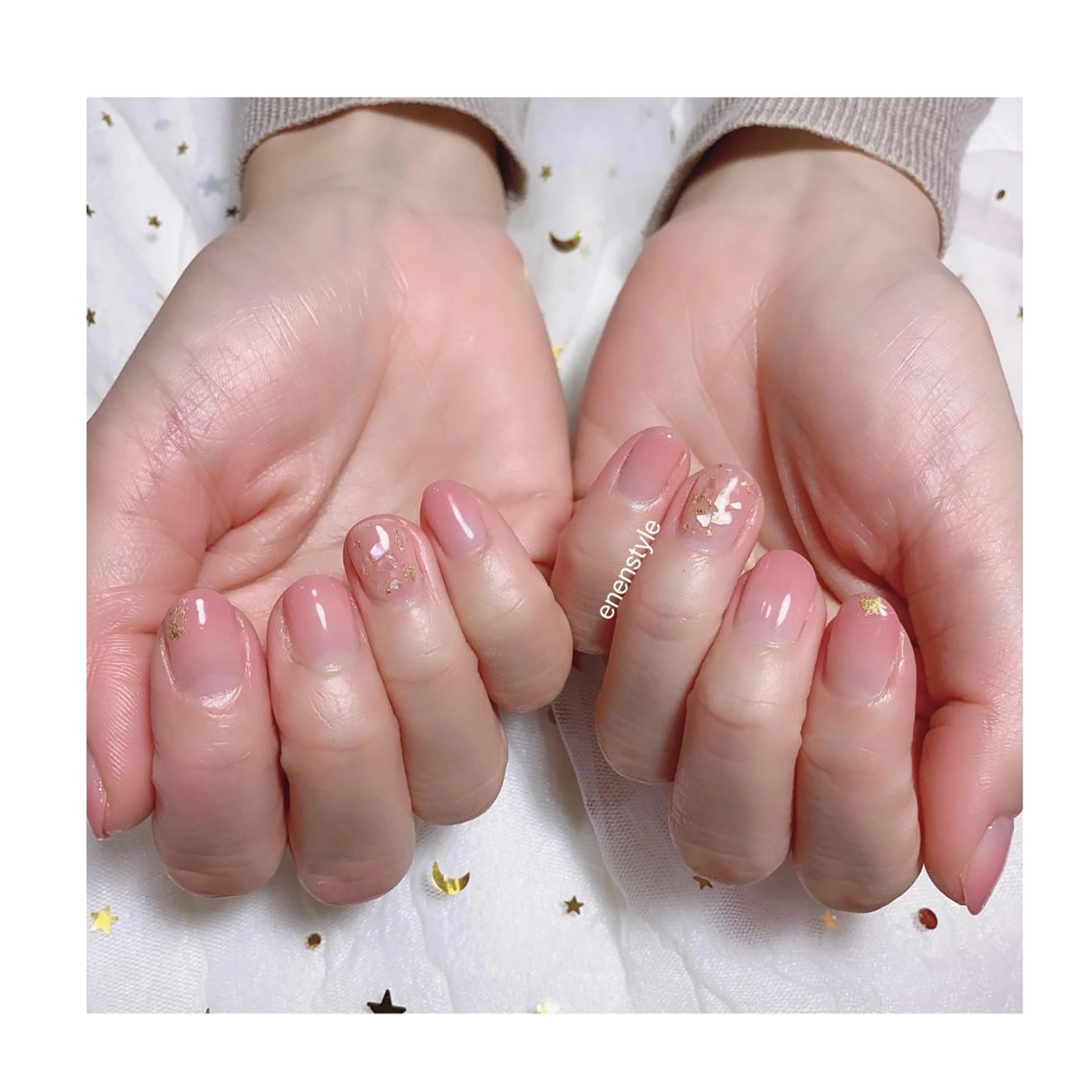 ショート ネイル ジェルネイル ニュアンスネイル オフィスネイル ワンカラーネイル パラジェル ハンドネイル 👑enen style👑のネイルデザイン