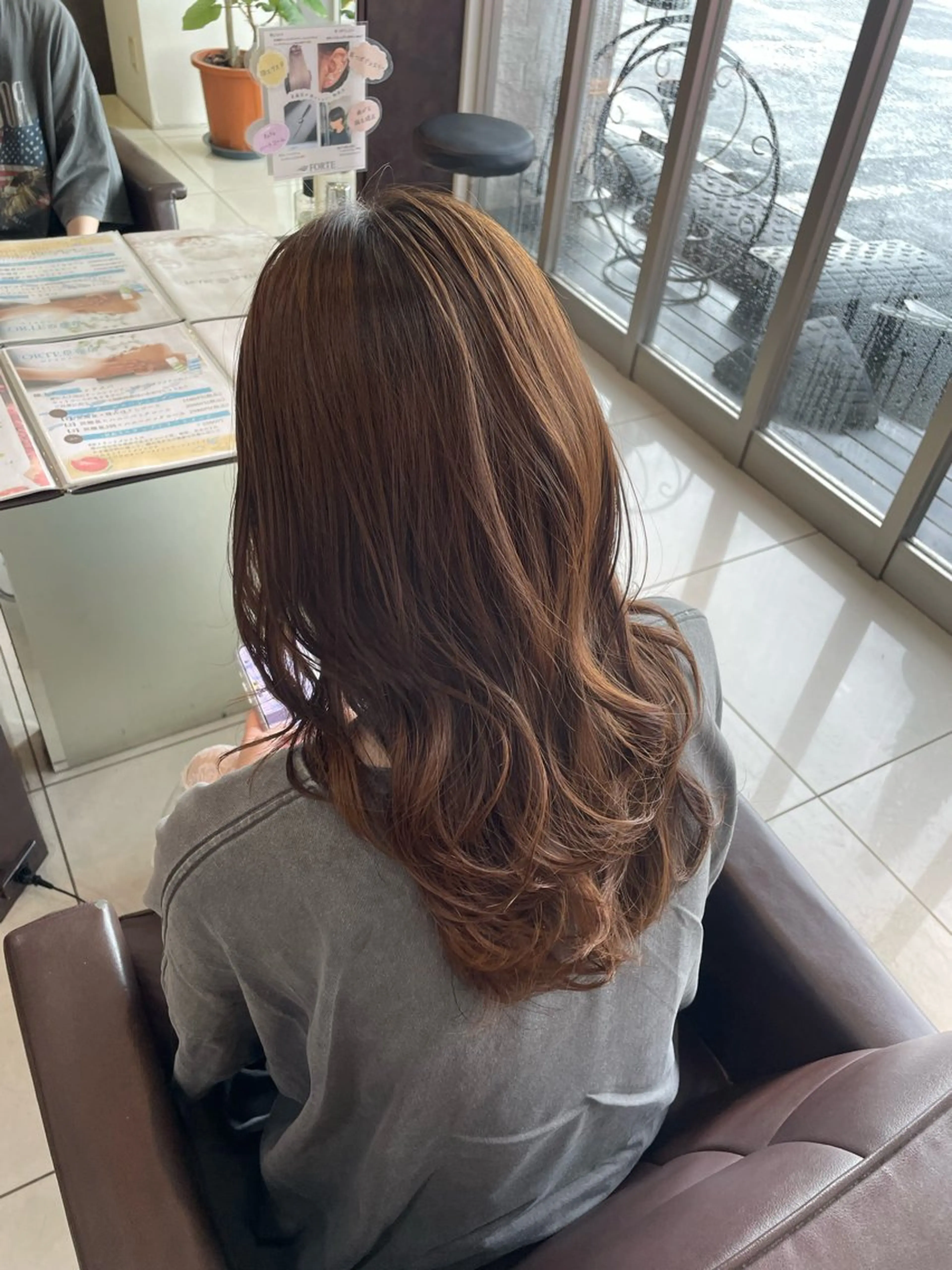 セミロング カラー 🤎韓国ヘア ベージュ まゆか🤎のヘアスタイル
