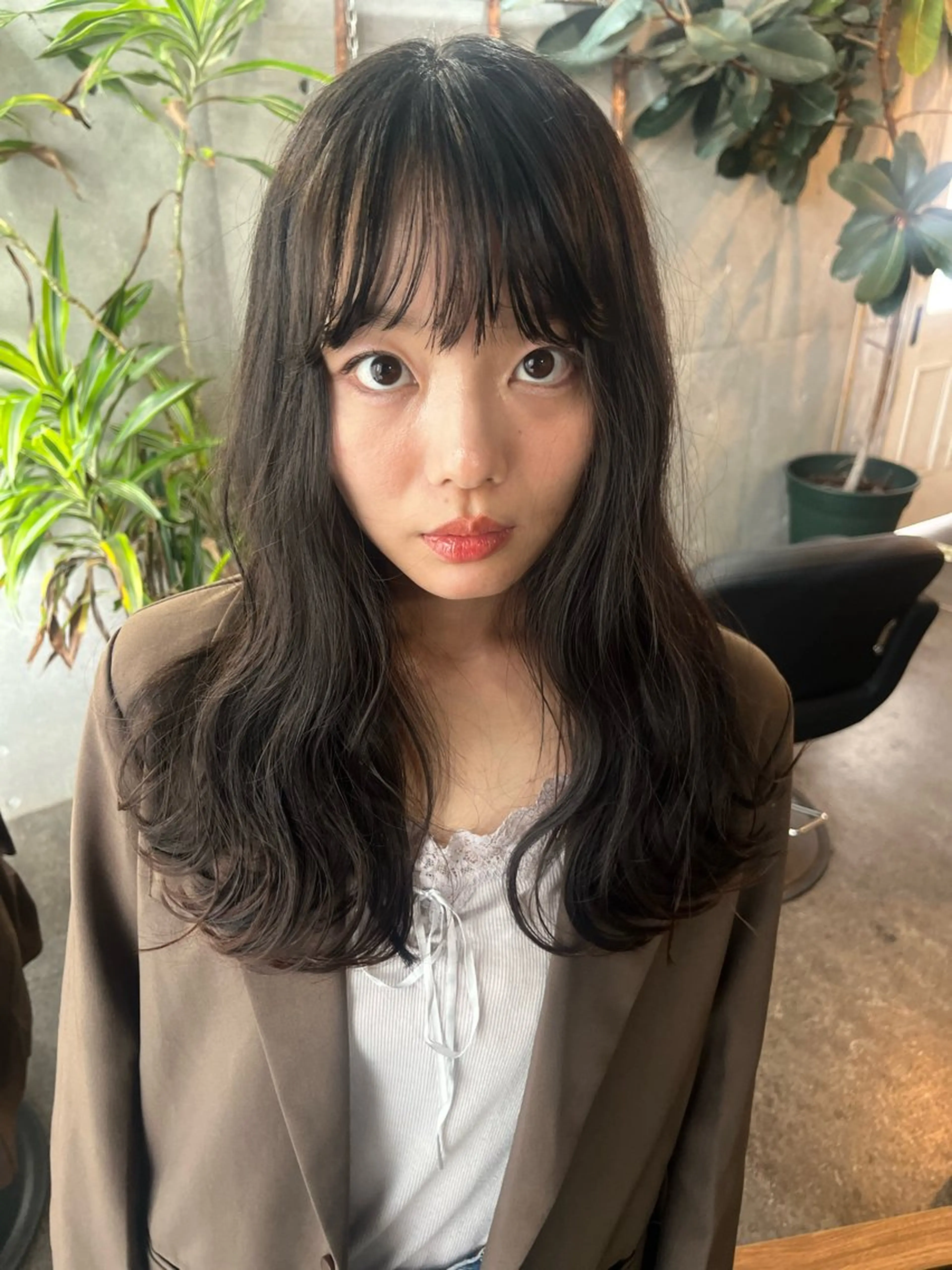 ロング カラー パーマ ニュアンスパーマ 大林 エリコのヘアスタイル