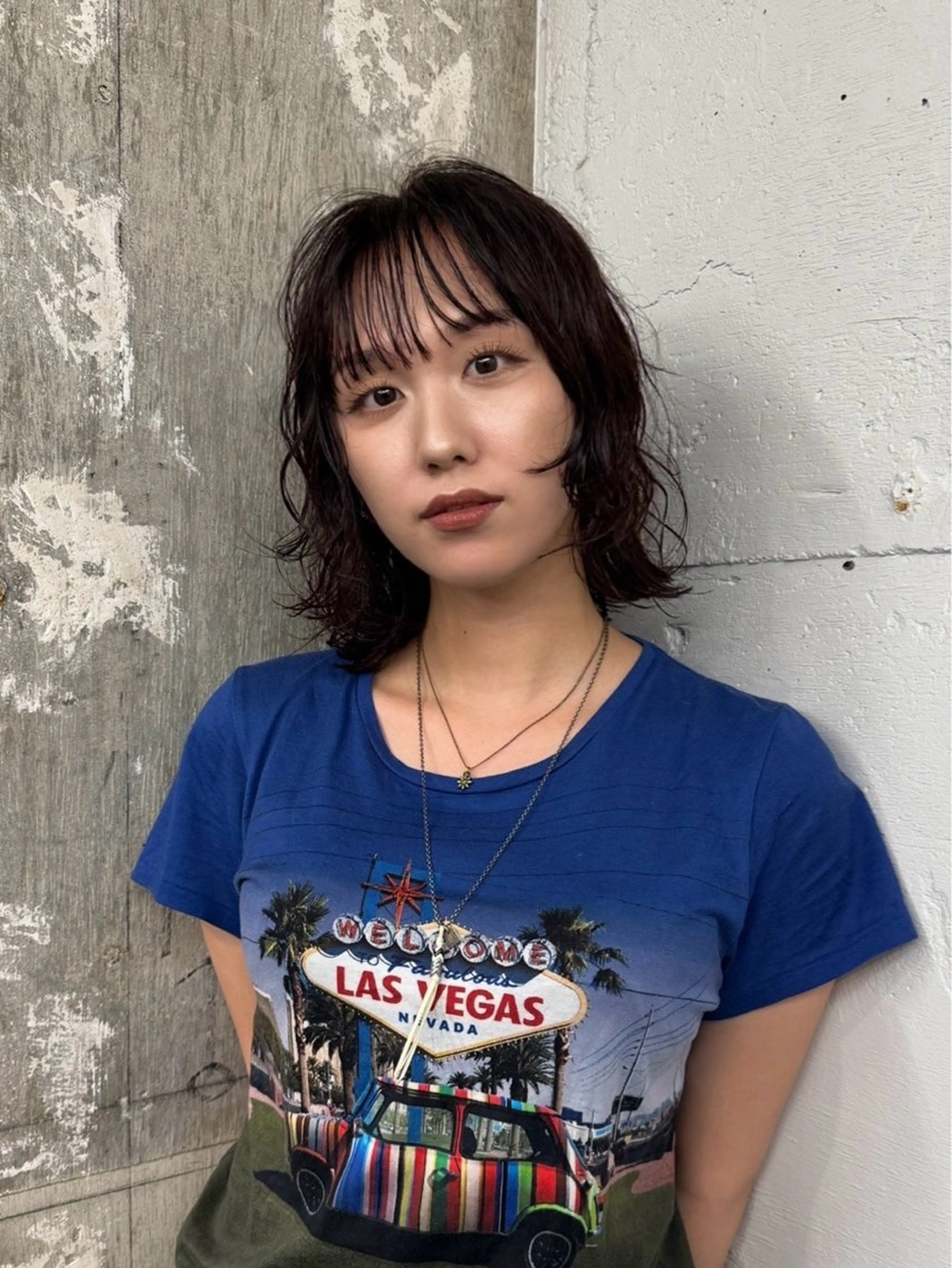 ミディアム カラー パーマ ミディアムパーマ ボブ 平沼 祐哉/パーマのヘアスタイル