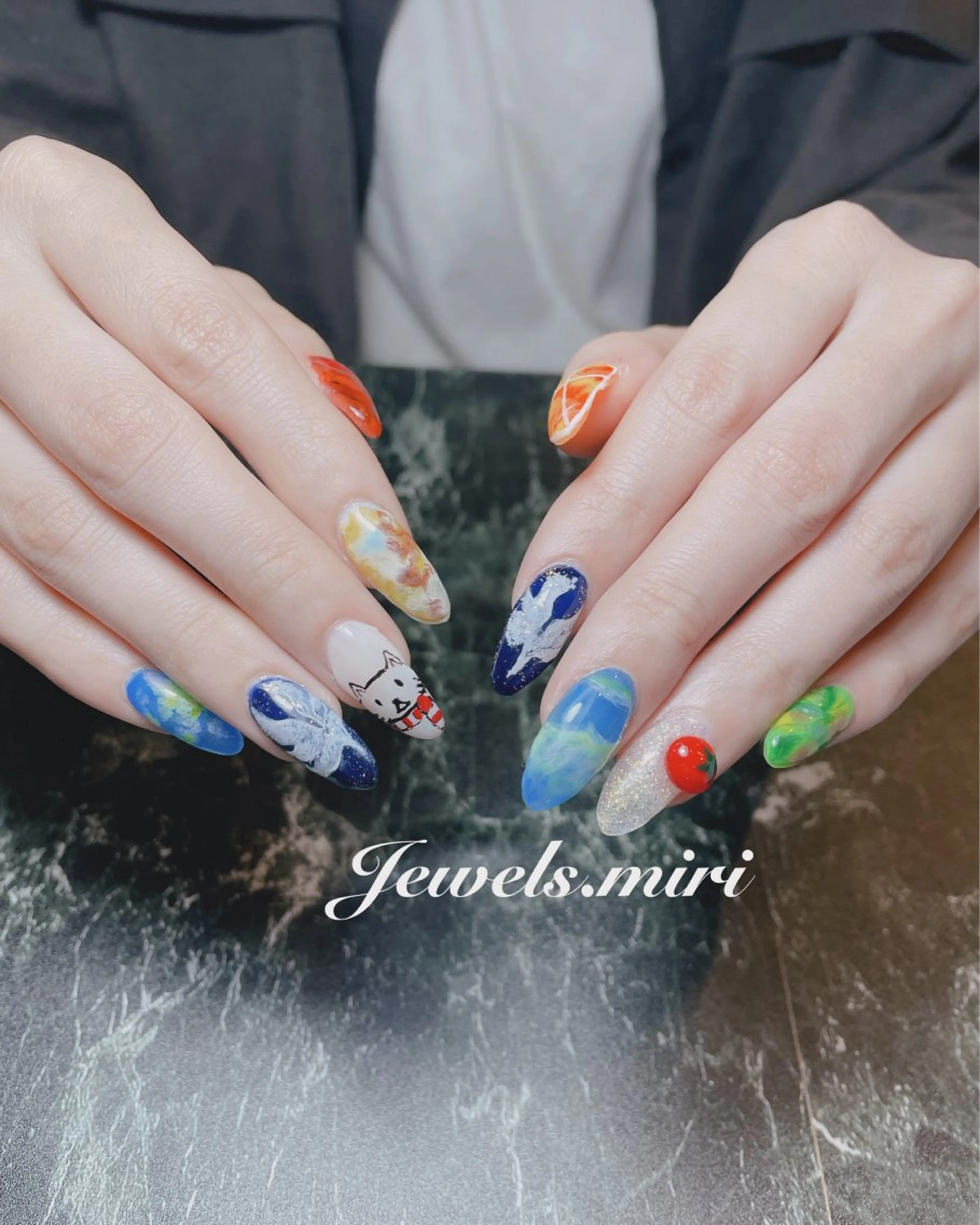 ネイル ロングネイル ニュアンスネイル ネイルサロン Jewels Mのネイルデザイン