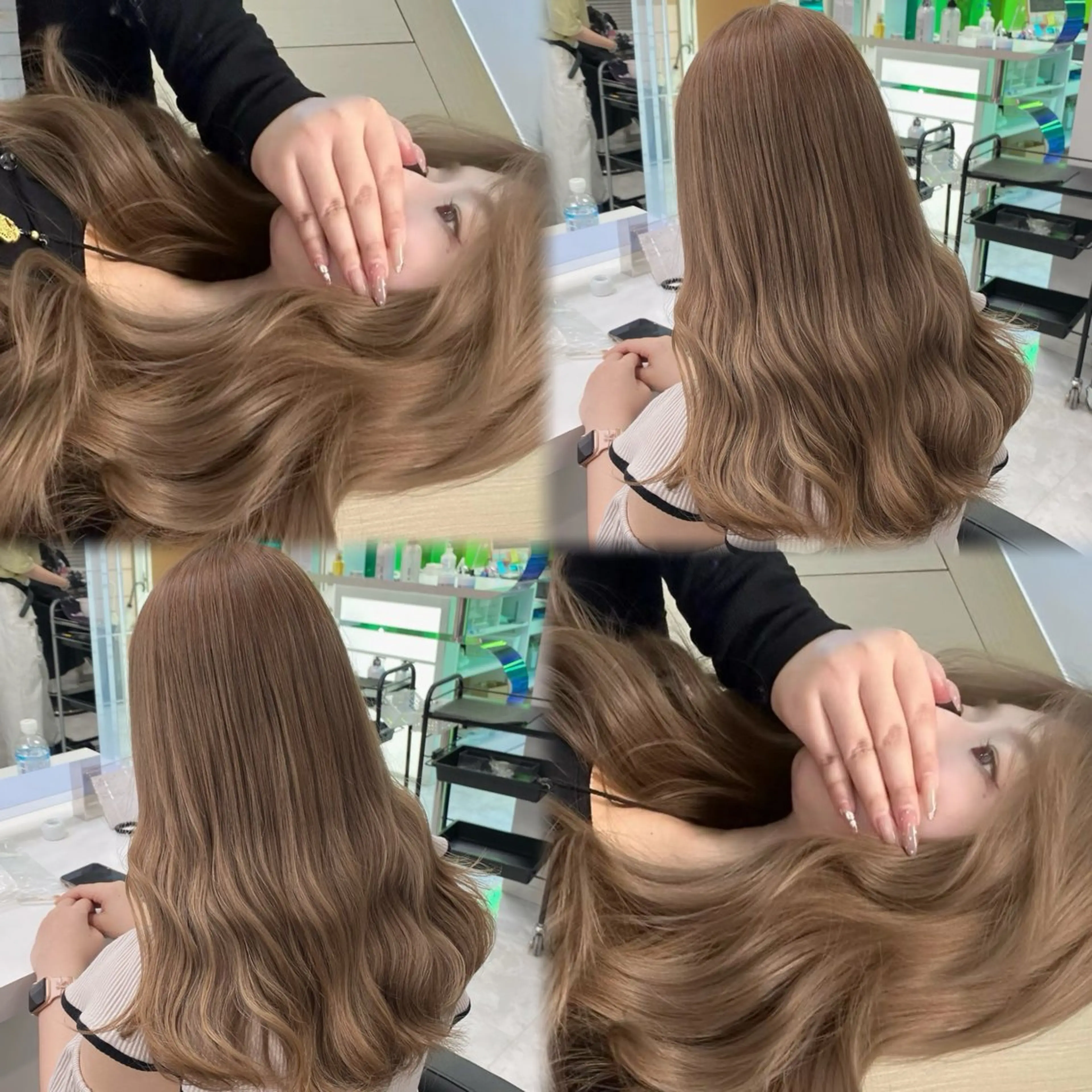 ロング カラー ヘアアレンジ ブリーチなし暖色特化 ❤️kanata❤️のヘアスタイル