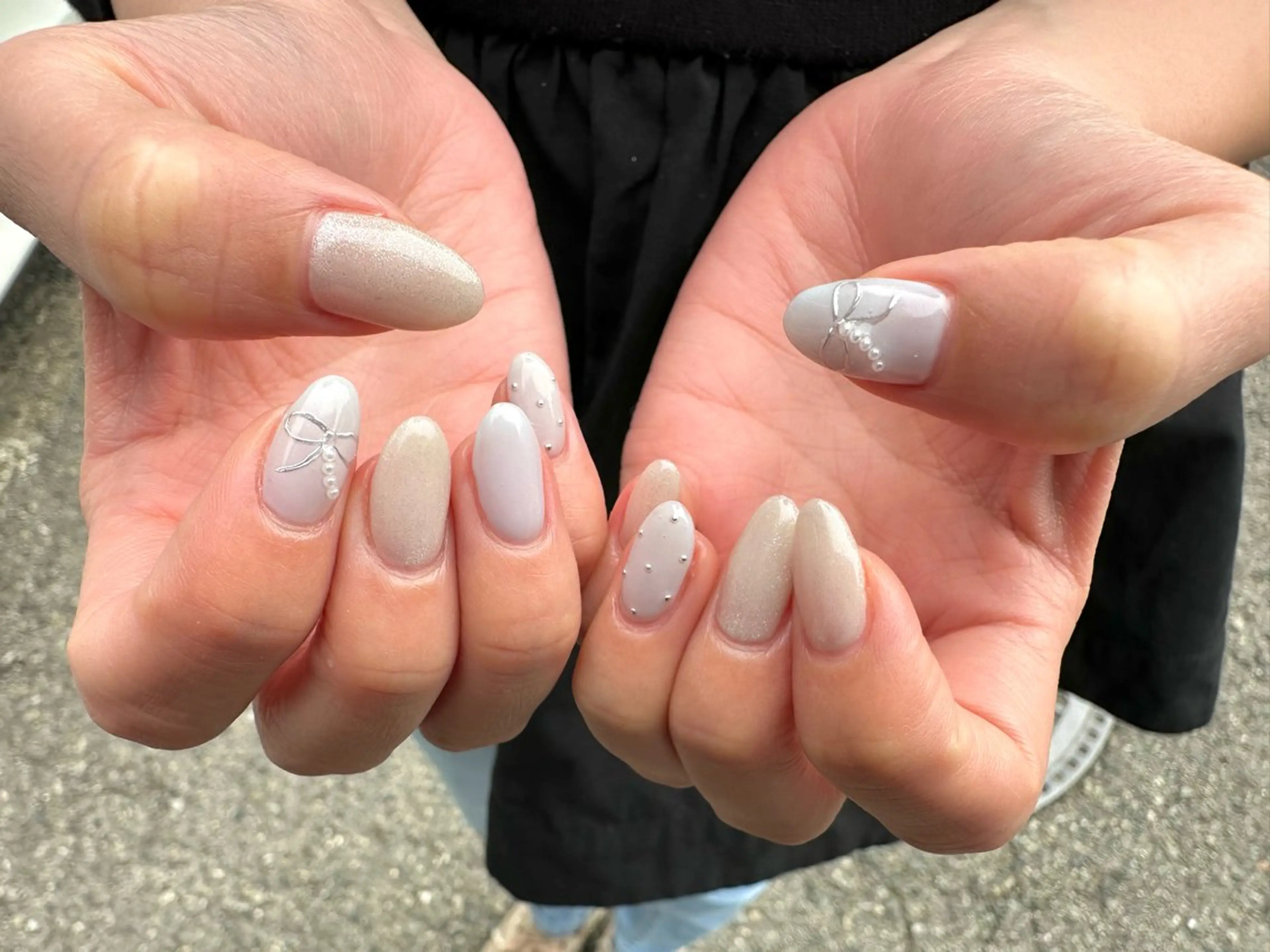 ネイル リボン nu NANAのネイルデザイン