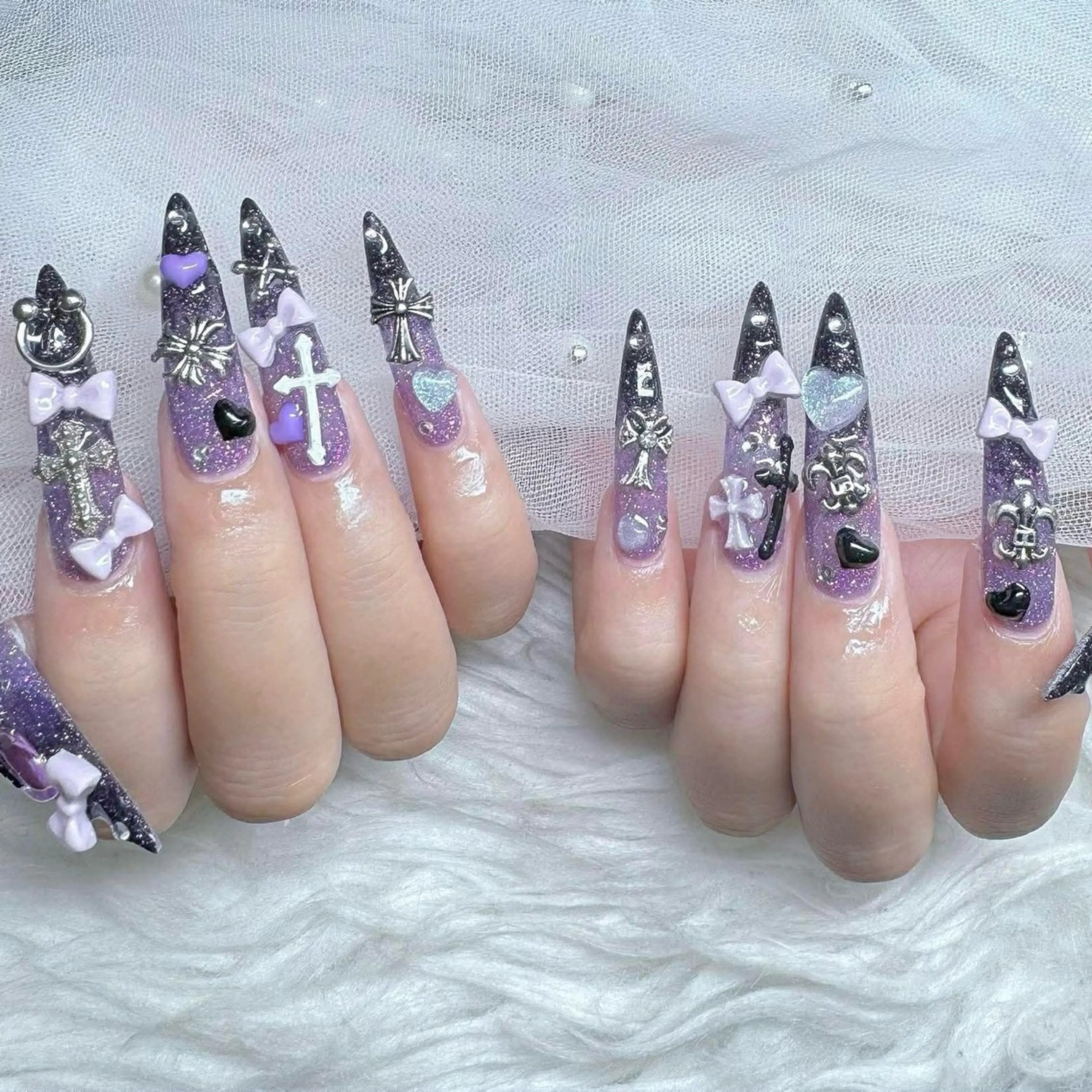 ネイル フットネイル フレンチネイル グラデーション 韓国ネイル ロングネイル ハンドネイル Hani Nail Salonのネイルデザイン