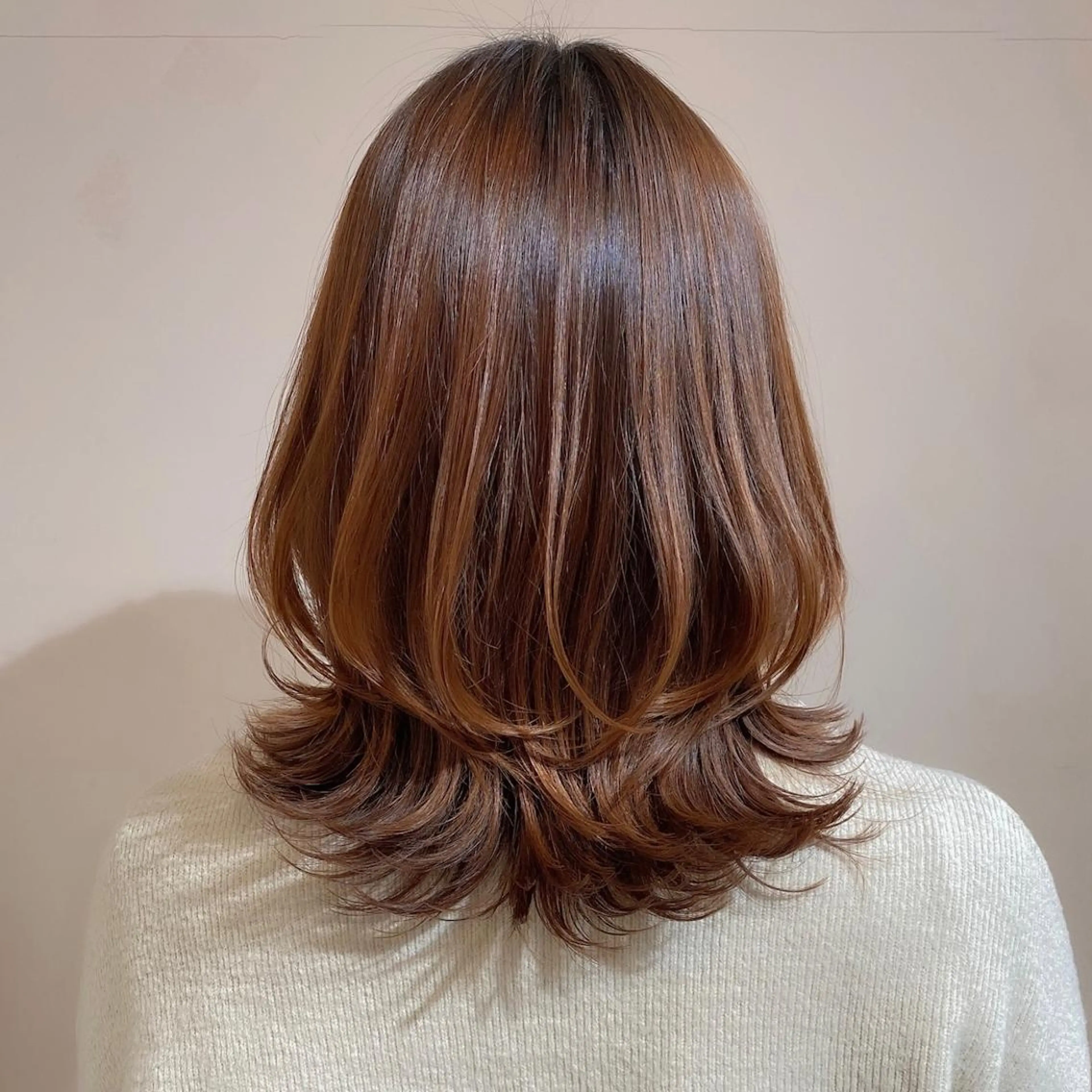 ミディアム 顔まわりカット🌟 くびれヘア/寺門遥輝のヘアスタイル