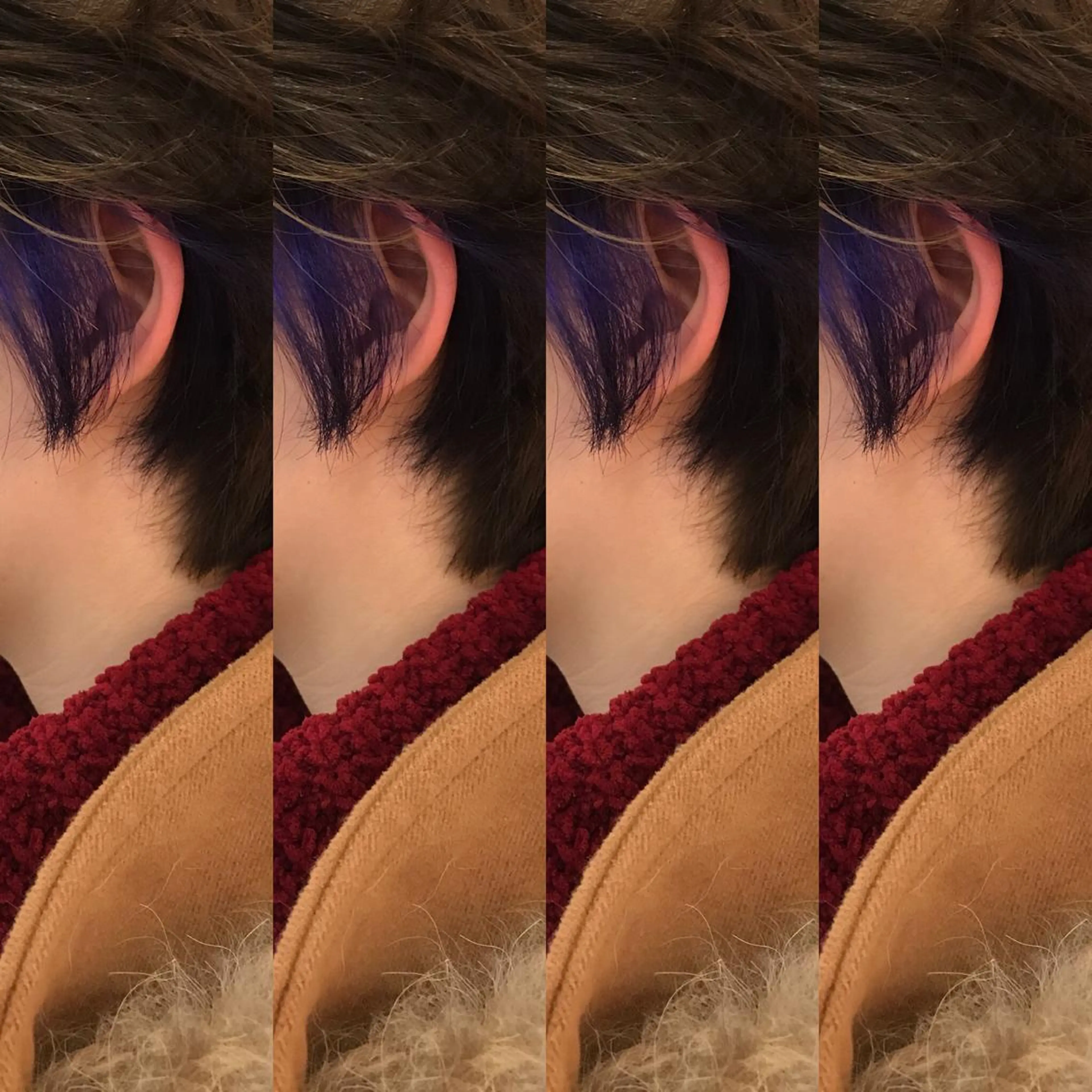 カラー インナーカラー バイオレットカラー ✨艶ブリーチカラー ✨四ノ宮裕己のヘアスタイル