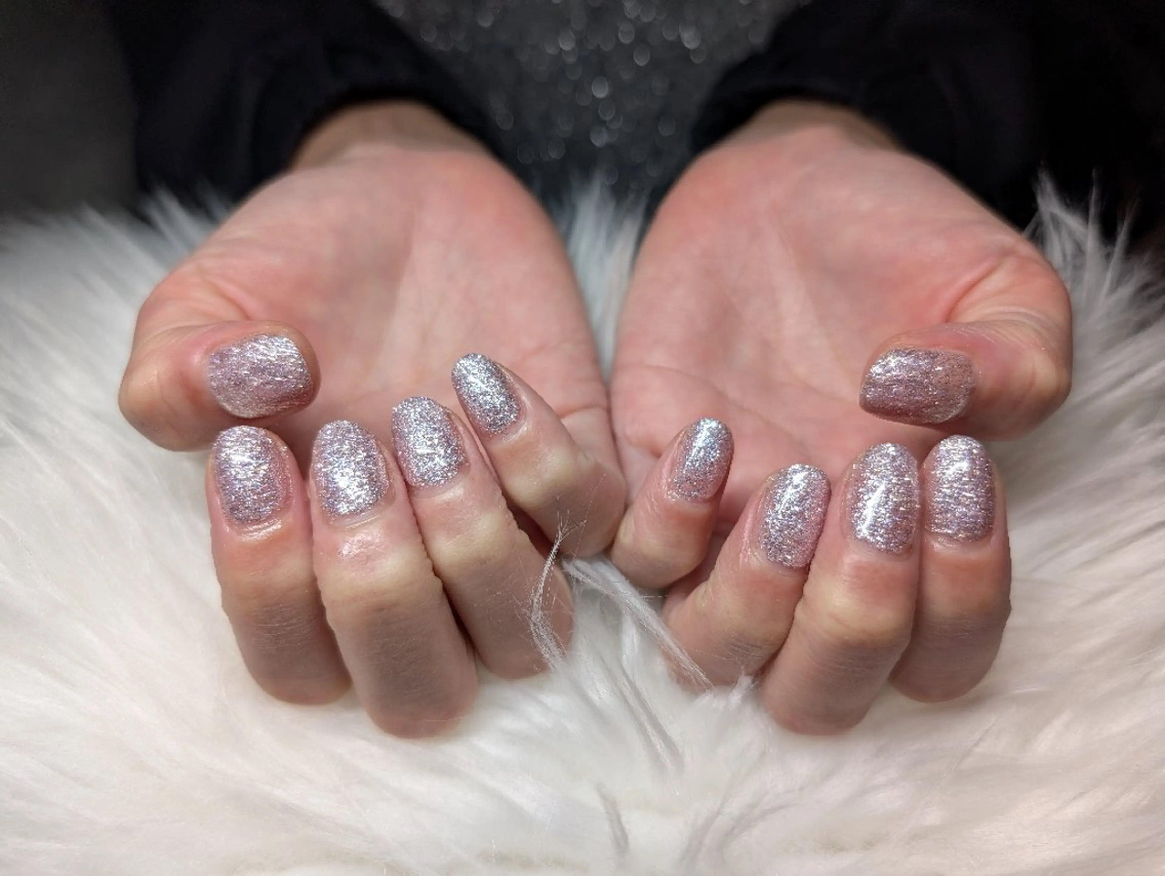 【ハンド】ラメワンカラー（オフなし）の写真