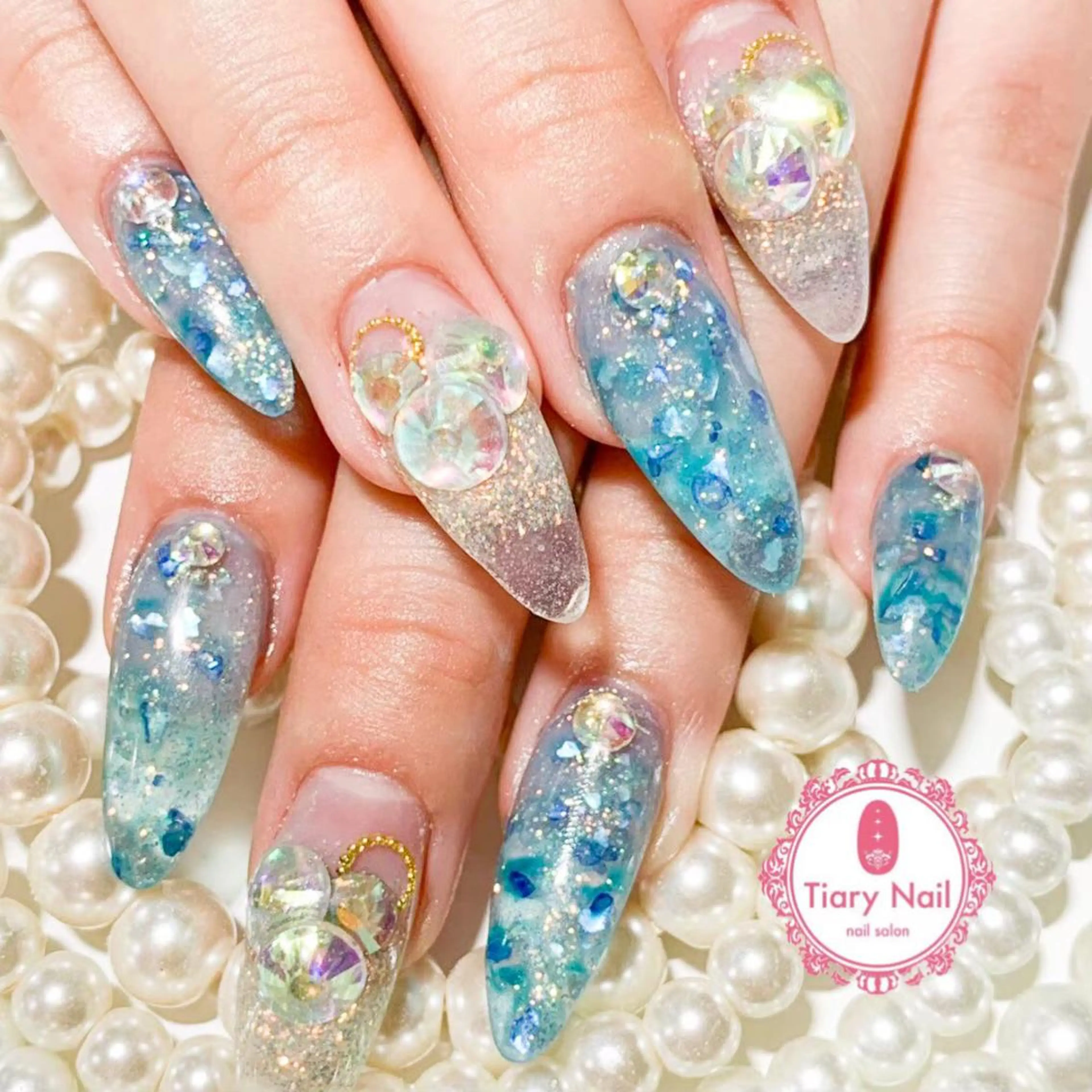ネイル ハンドネイル 💗🪽Tiary Nail🪽💗のネイルデザイン