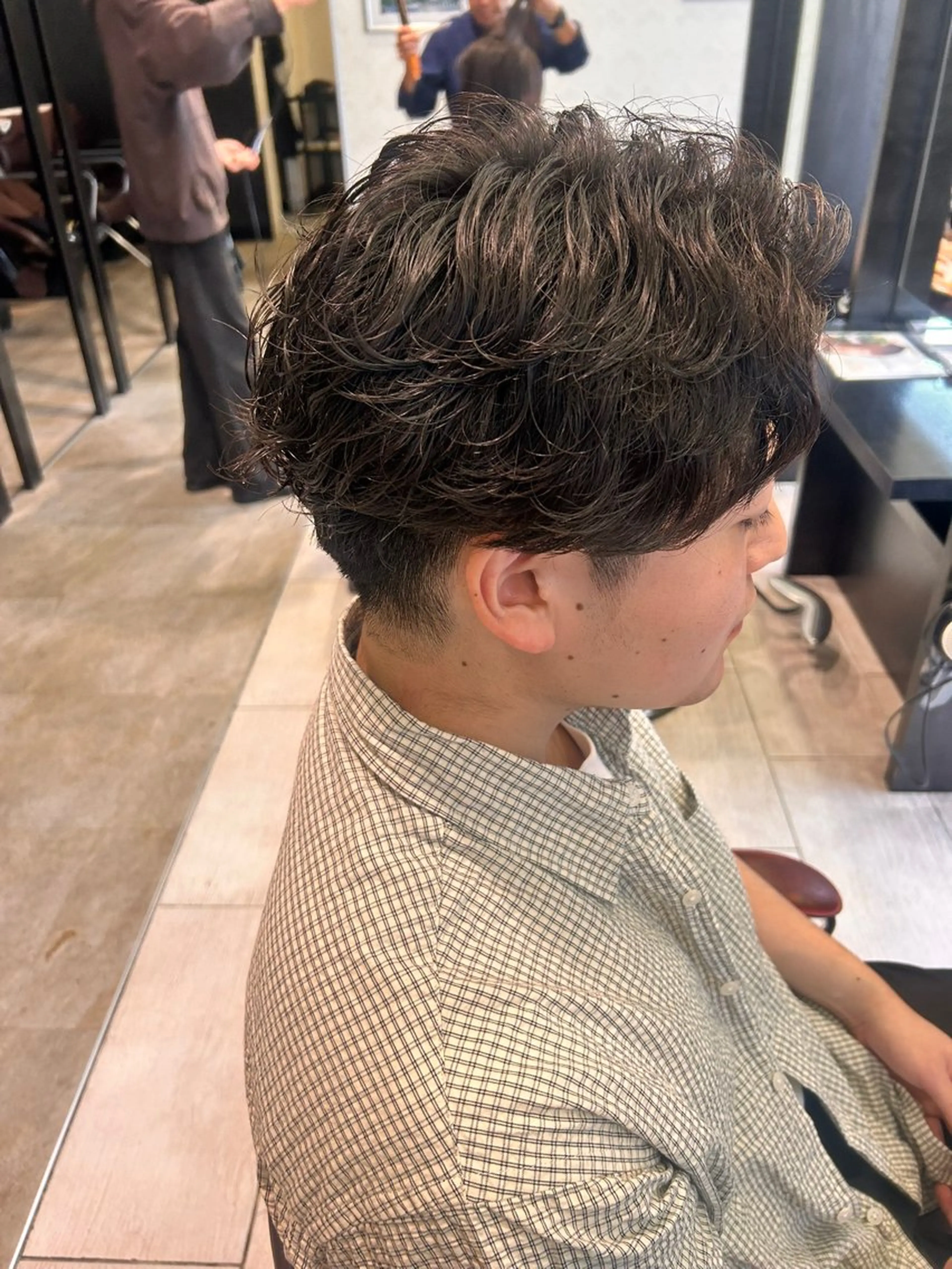 ショート パーマ メンズ EARTH大宮宮原店所属・ri kuのヘアスタイル