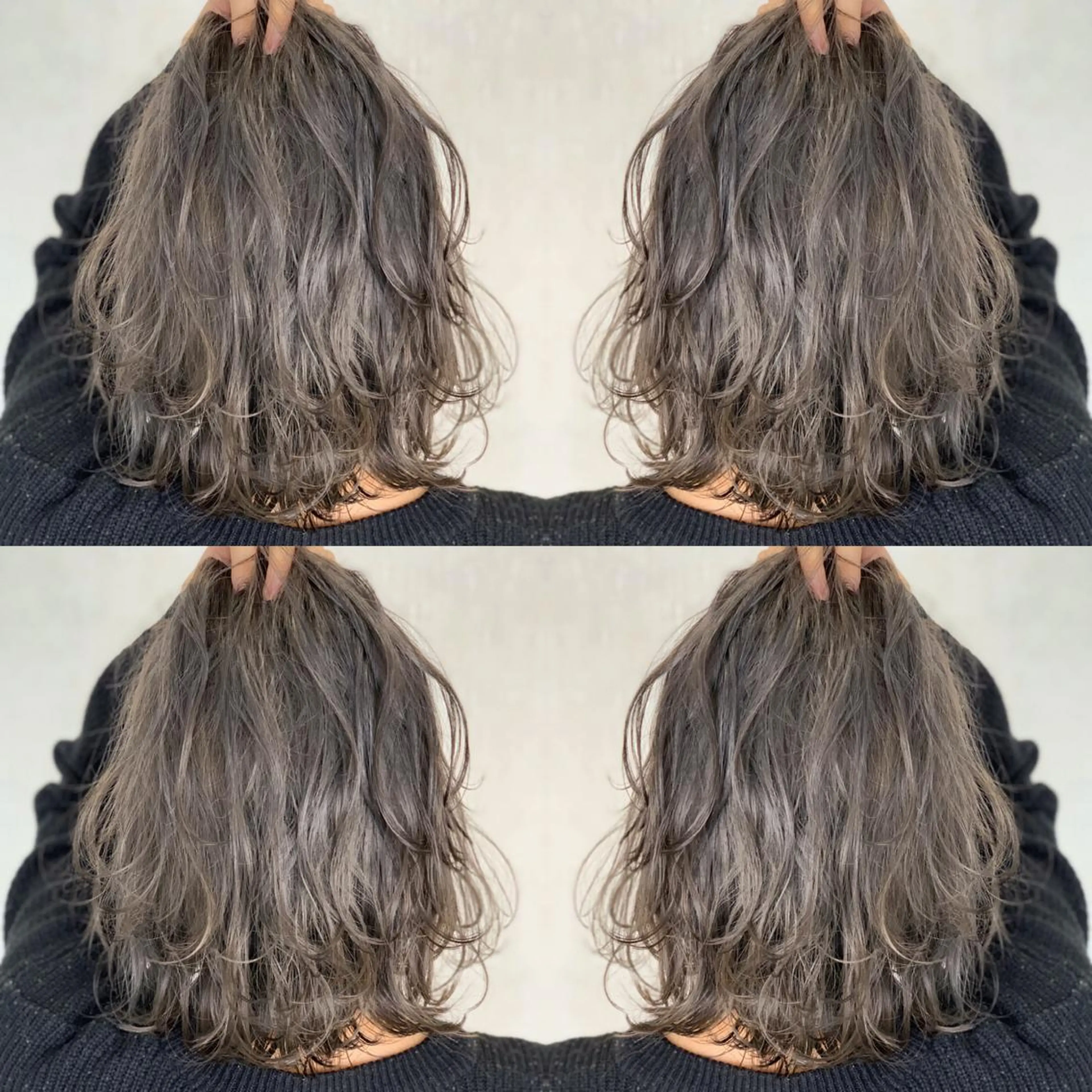 ミディアム カラー グレージュ ヘアカラー トリートメント LUXBE LUCEのヘアスタイル