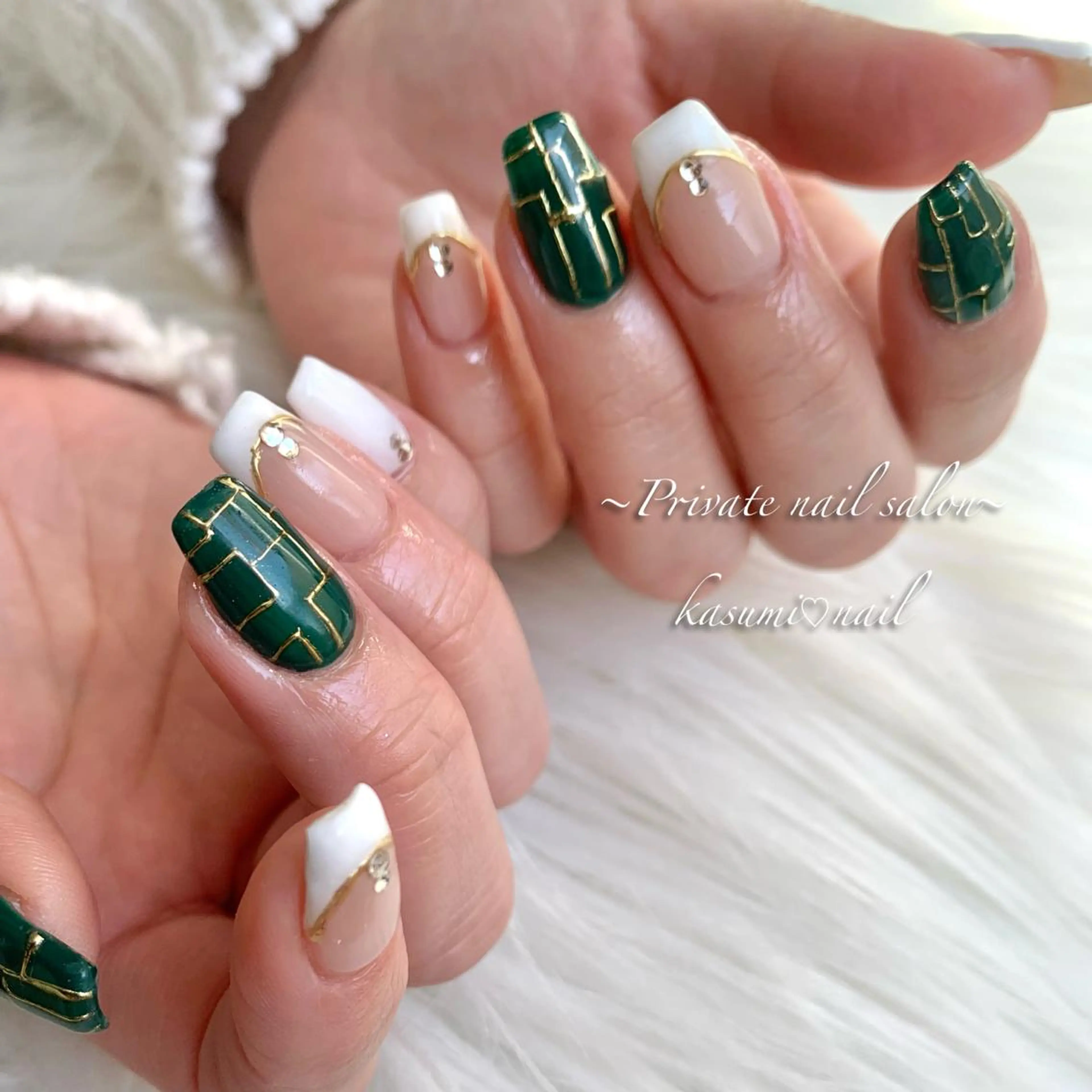 ネイル アートネイル ラメ(グリッター) マグネットネイル ミラーネイル 持ち込み KASUMI♡ Nailのネイルデザイン