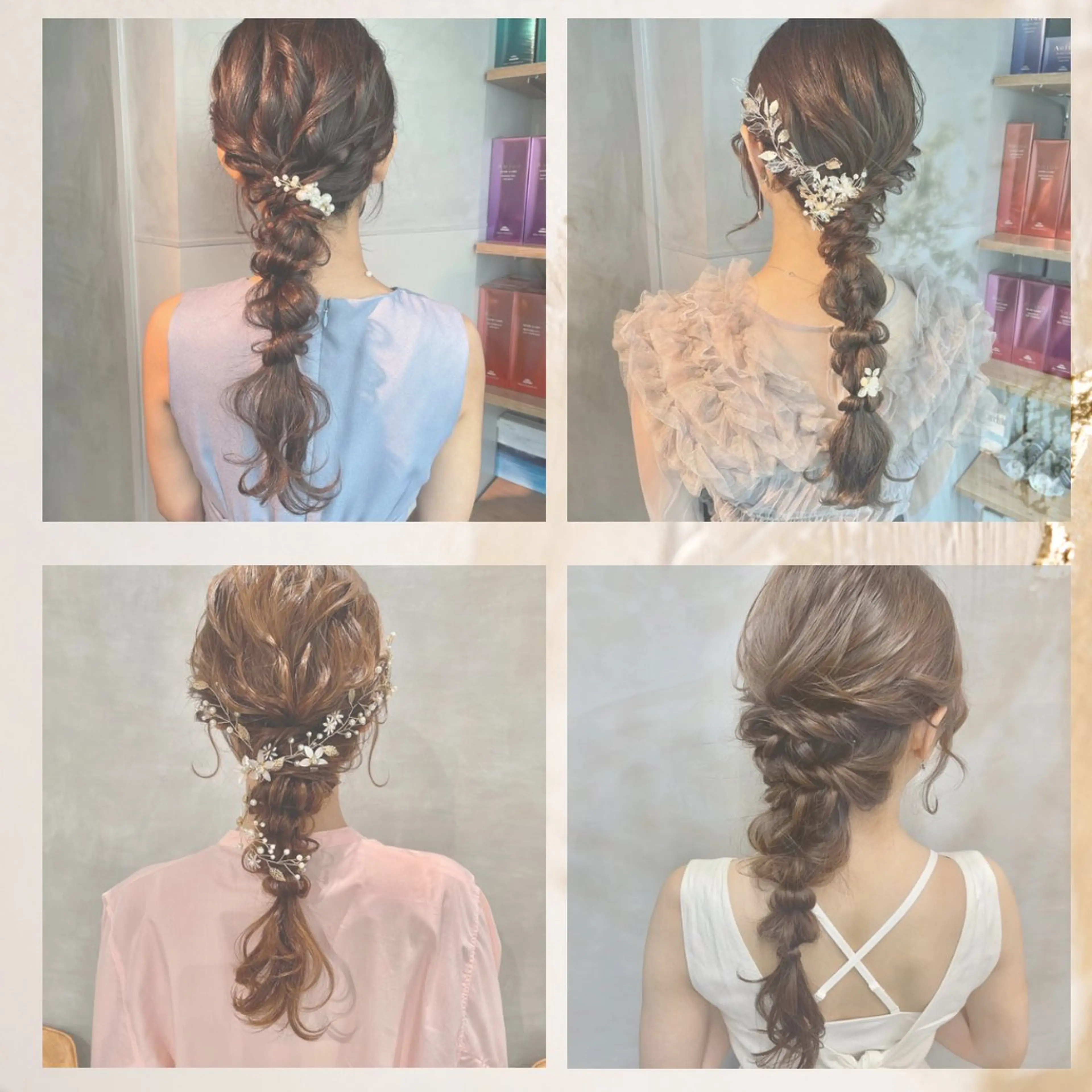 日曜日限定《編みおろしアレンジ》♪ ¥7700 → ¥3300早朝も◎口コミのご協力いただけた方に金箔プレゼント 🕊✨の写真