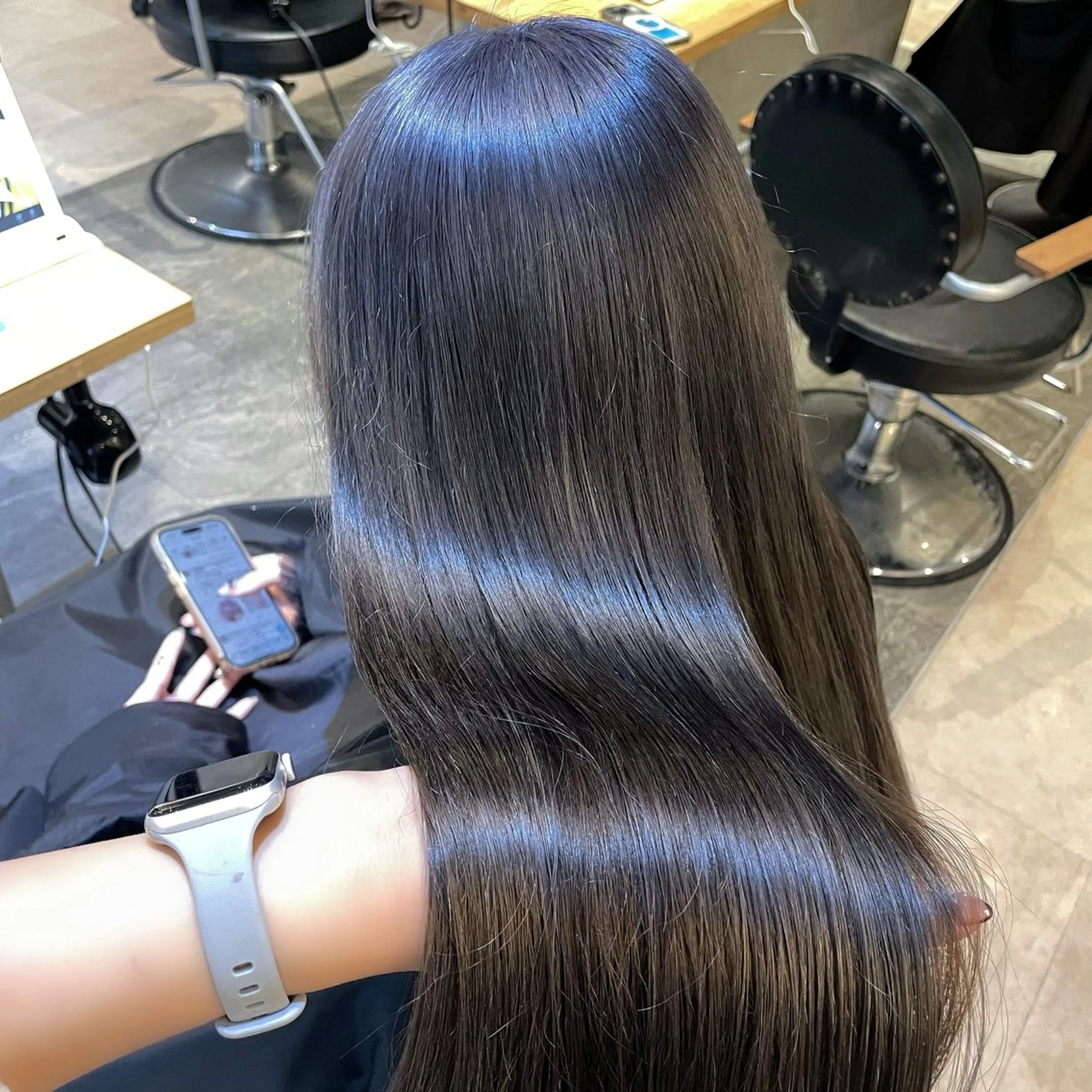 ロング カラー ヘアカラー 💘韓国レイヤー上 品カラーruru💘のヘアスタイル