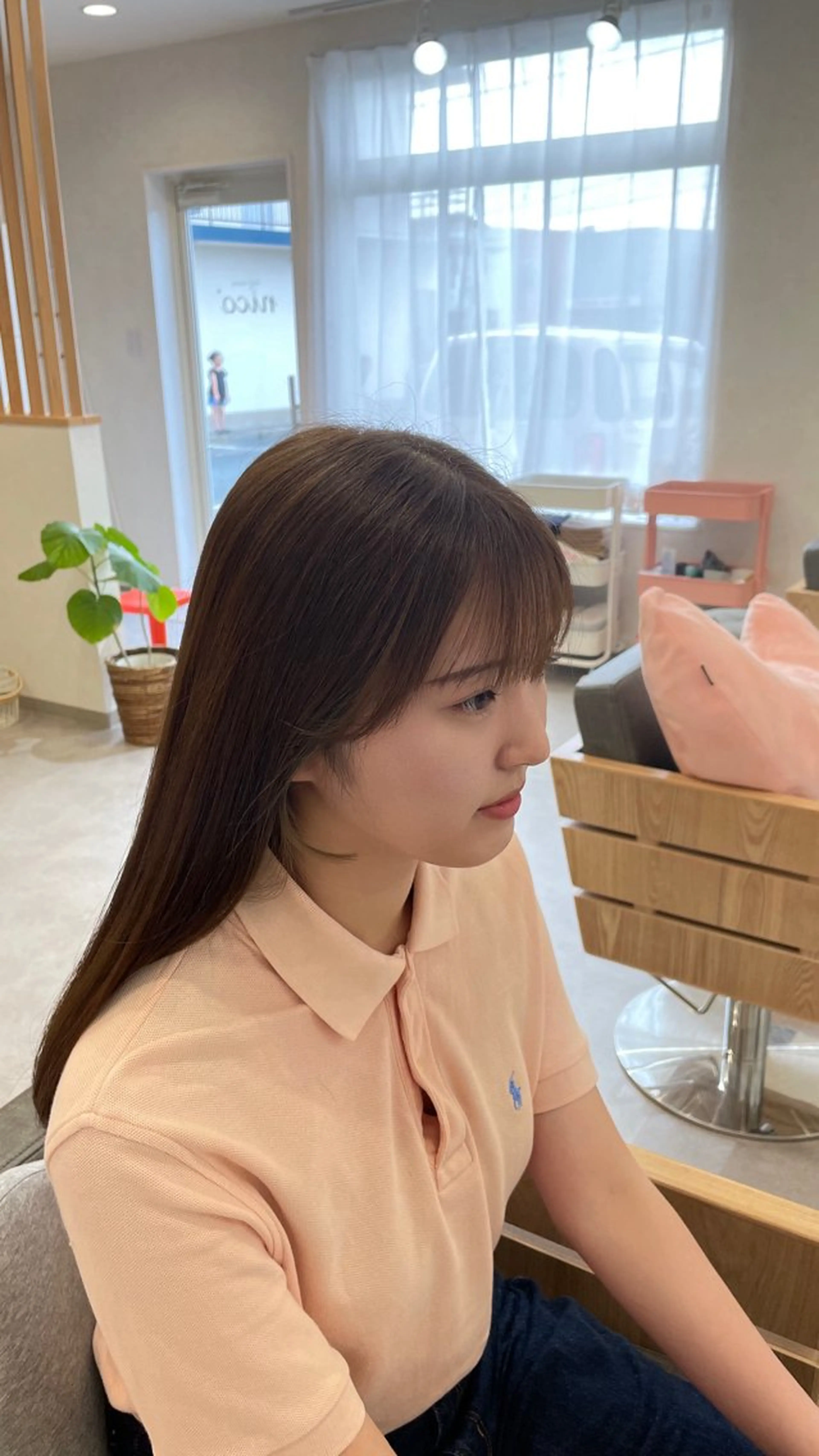 ロング おくれ毛 カット 山口美容室/ nico/shionのヘアスタイル