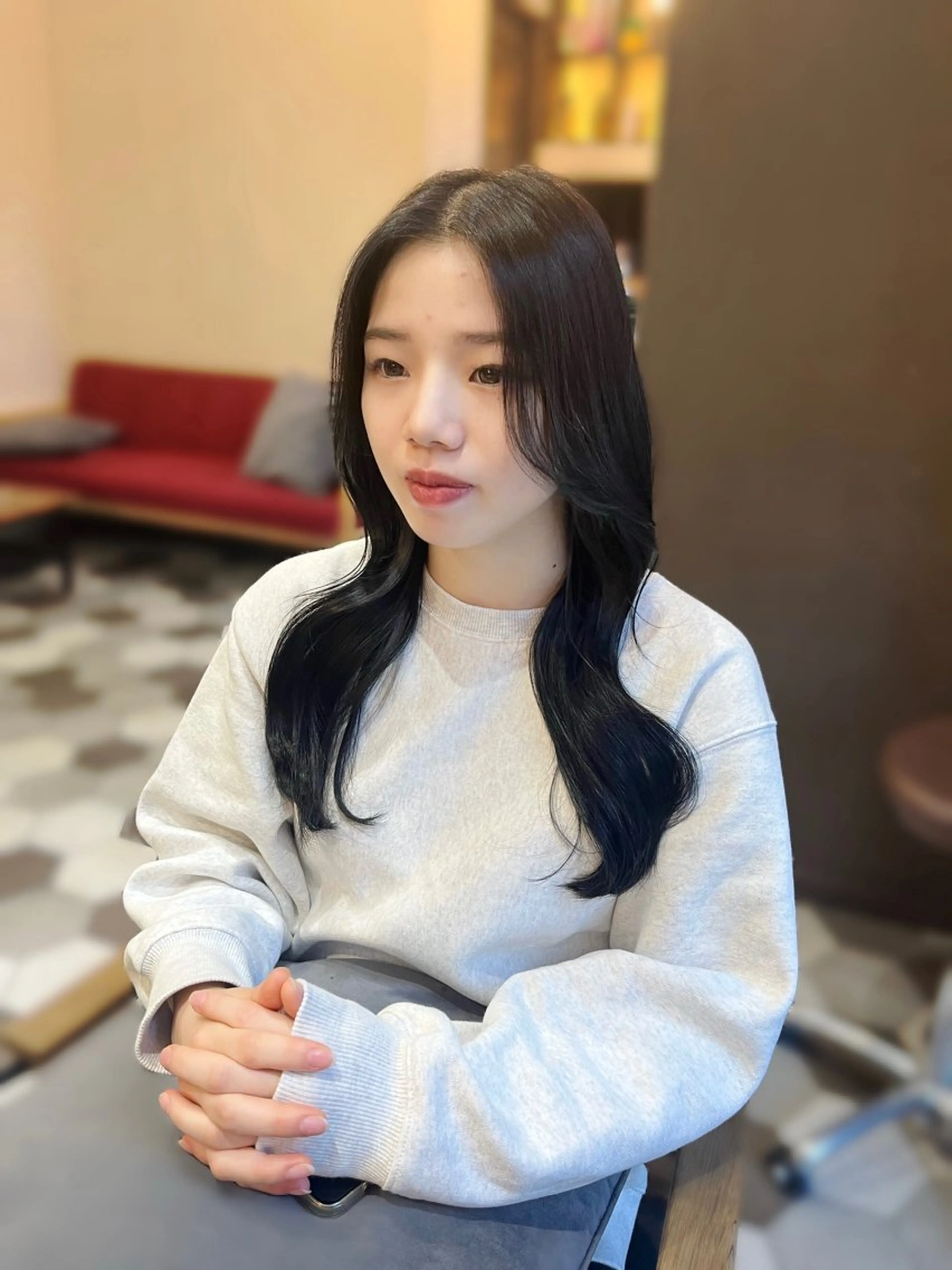 カラー ヘアアレンジ 似合わせ顔まわり カット💛森尾真由美のヘアスタイル