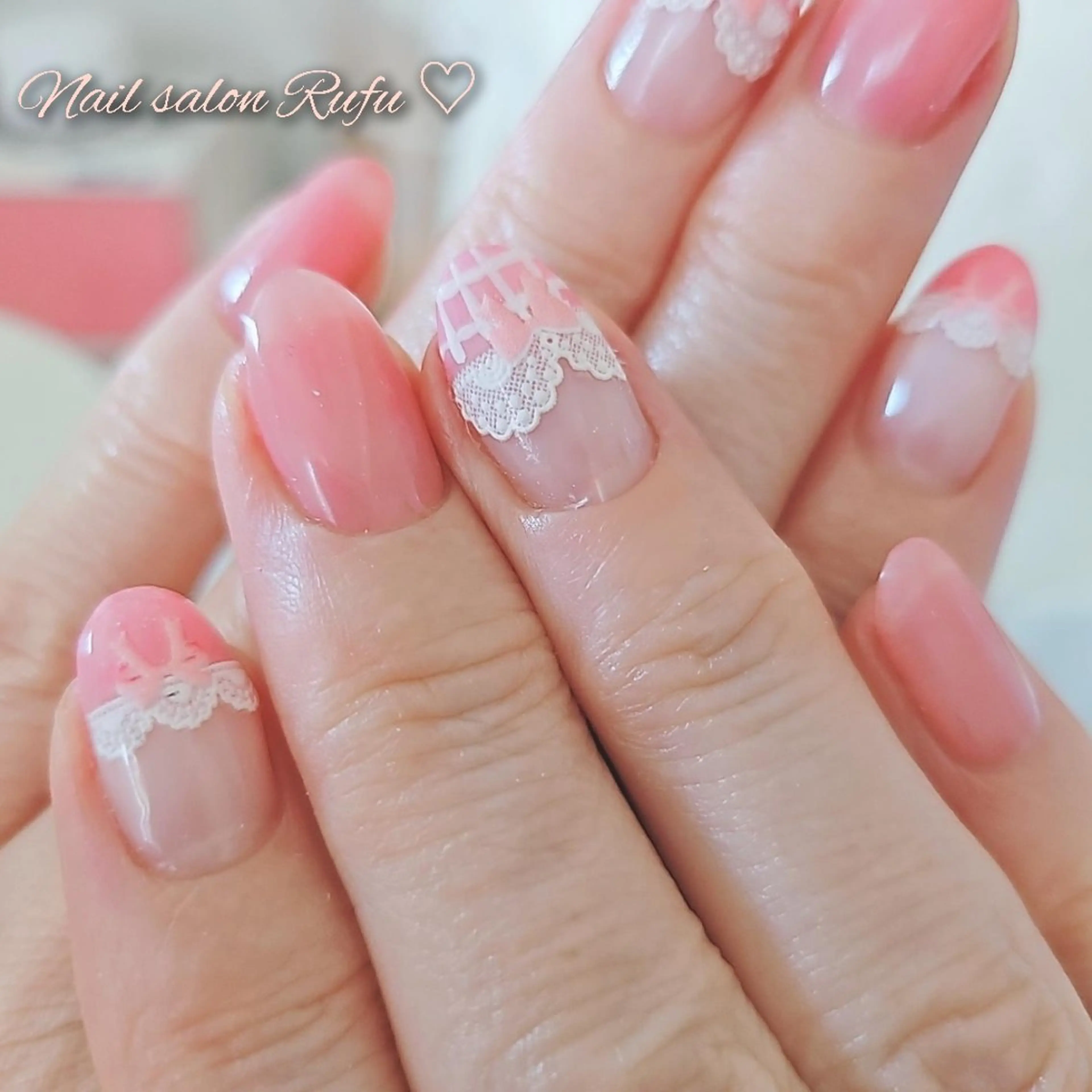 ネイル ピンク Nail salon　Rufu所属・Nail Salon  Rufu【ルフ】のネイルデザイン
