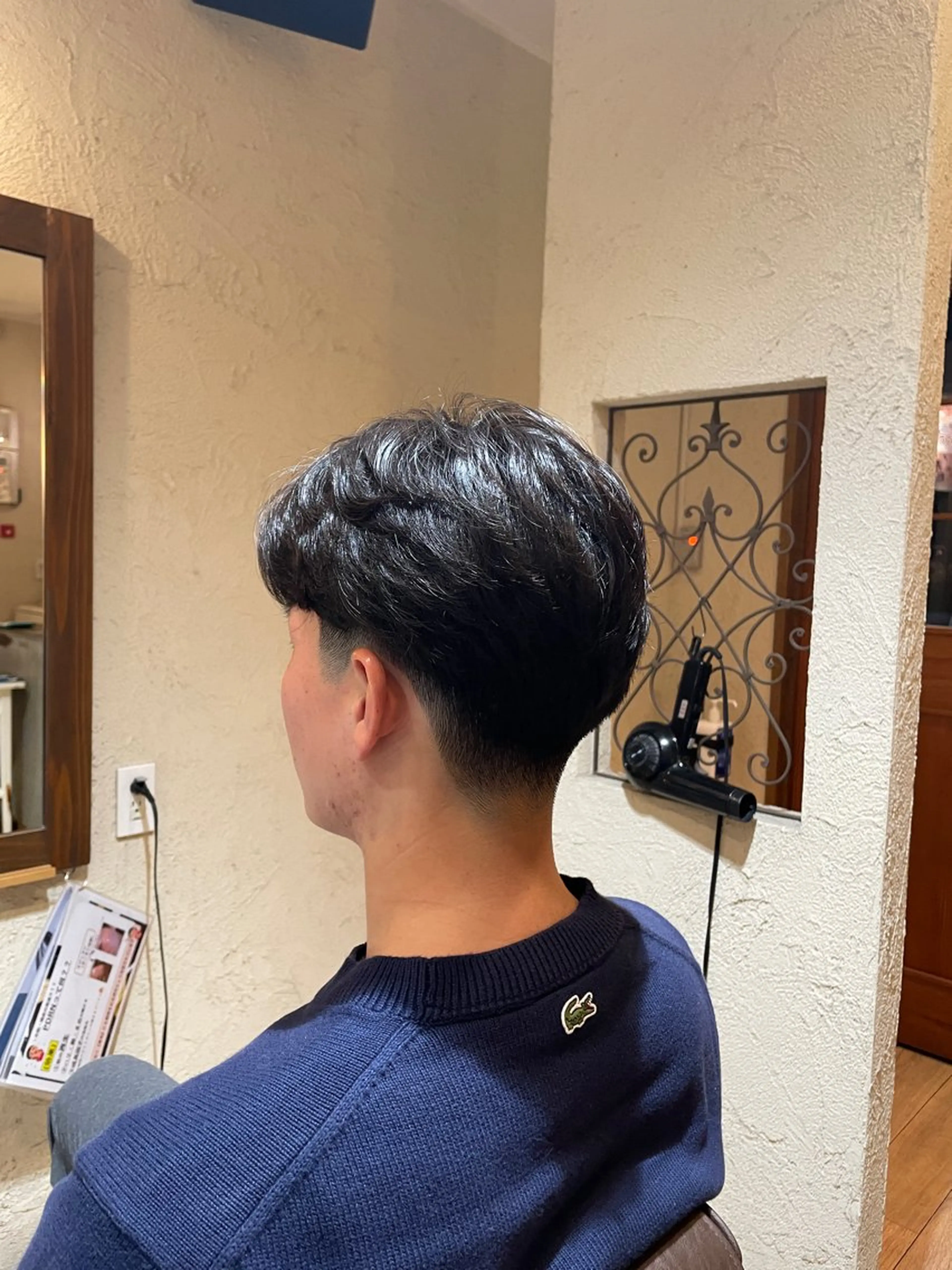 ショート パーマ メンズ メンズパーマ ニュアンスパーマ カット パーマ 森本 修吏のヘアスタイル
