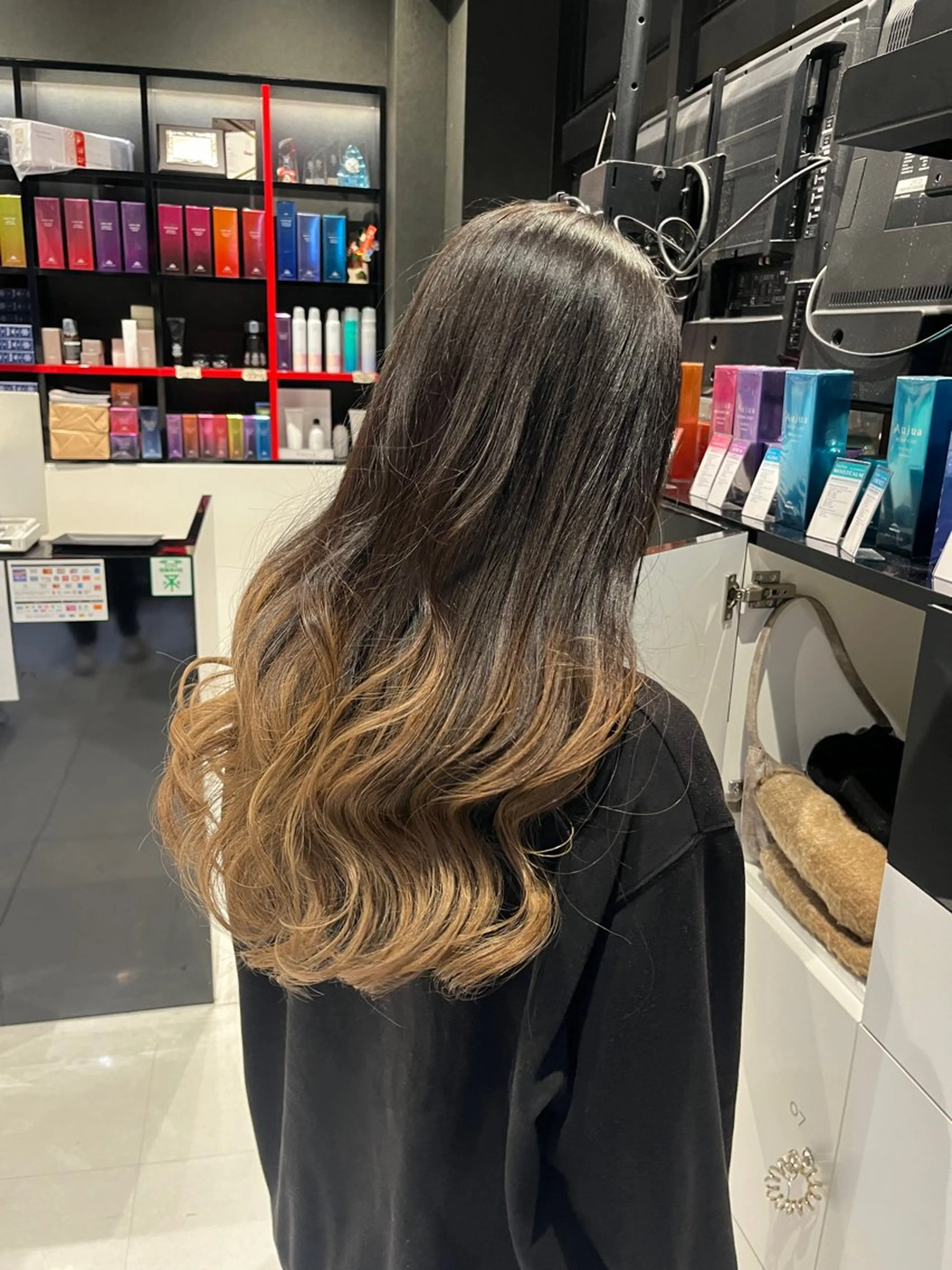 ロング ボブパーマ/レイヤー カット/KINAMIのヘアスタイル