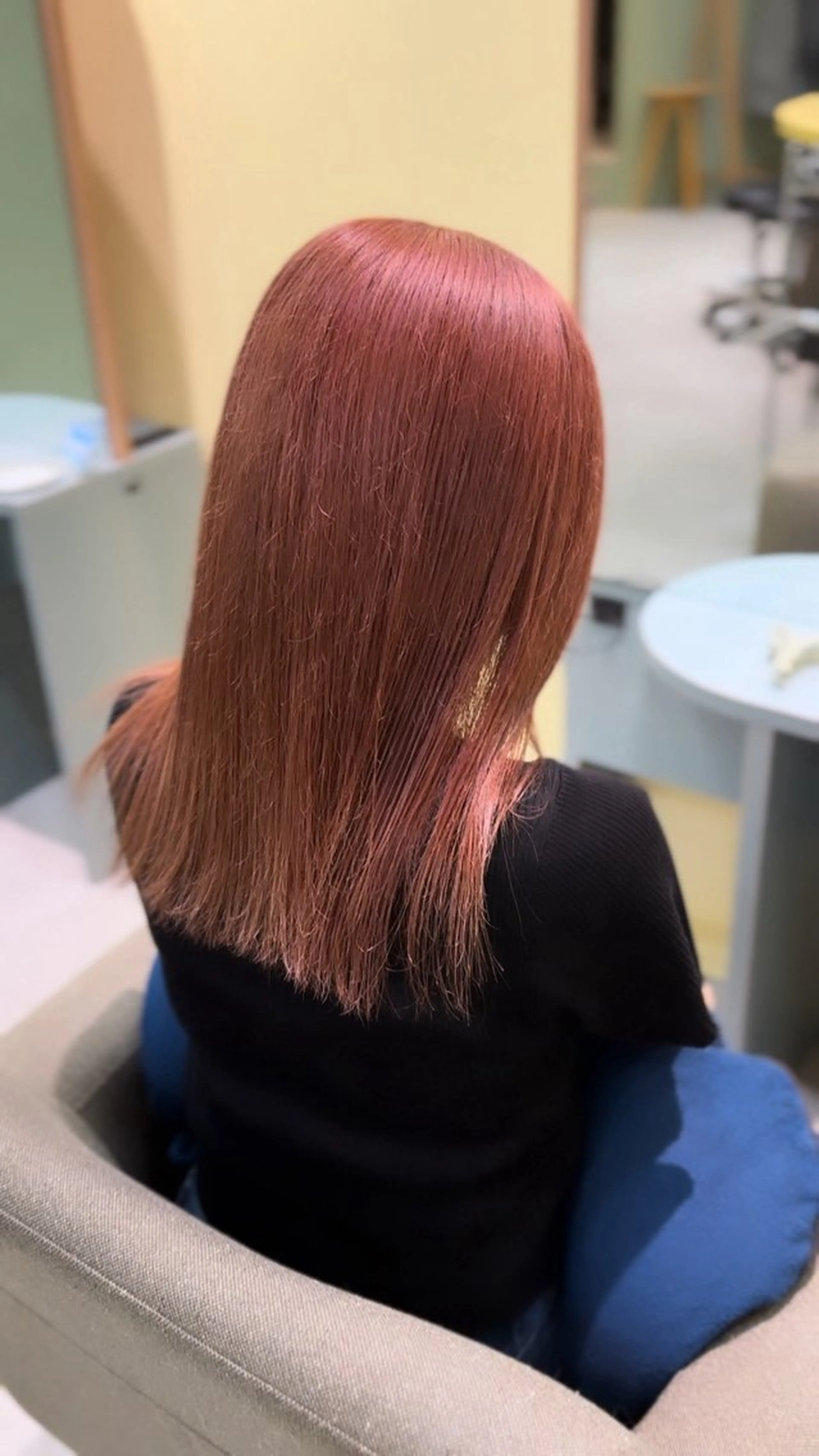 ミディアム レイヤー/韓国縮毛 矯正/nanokaのヘアスタイル