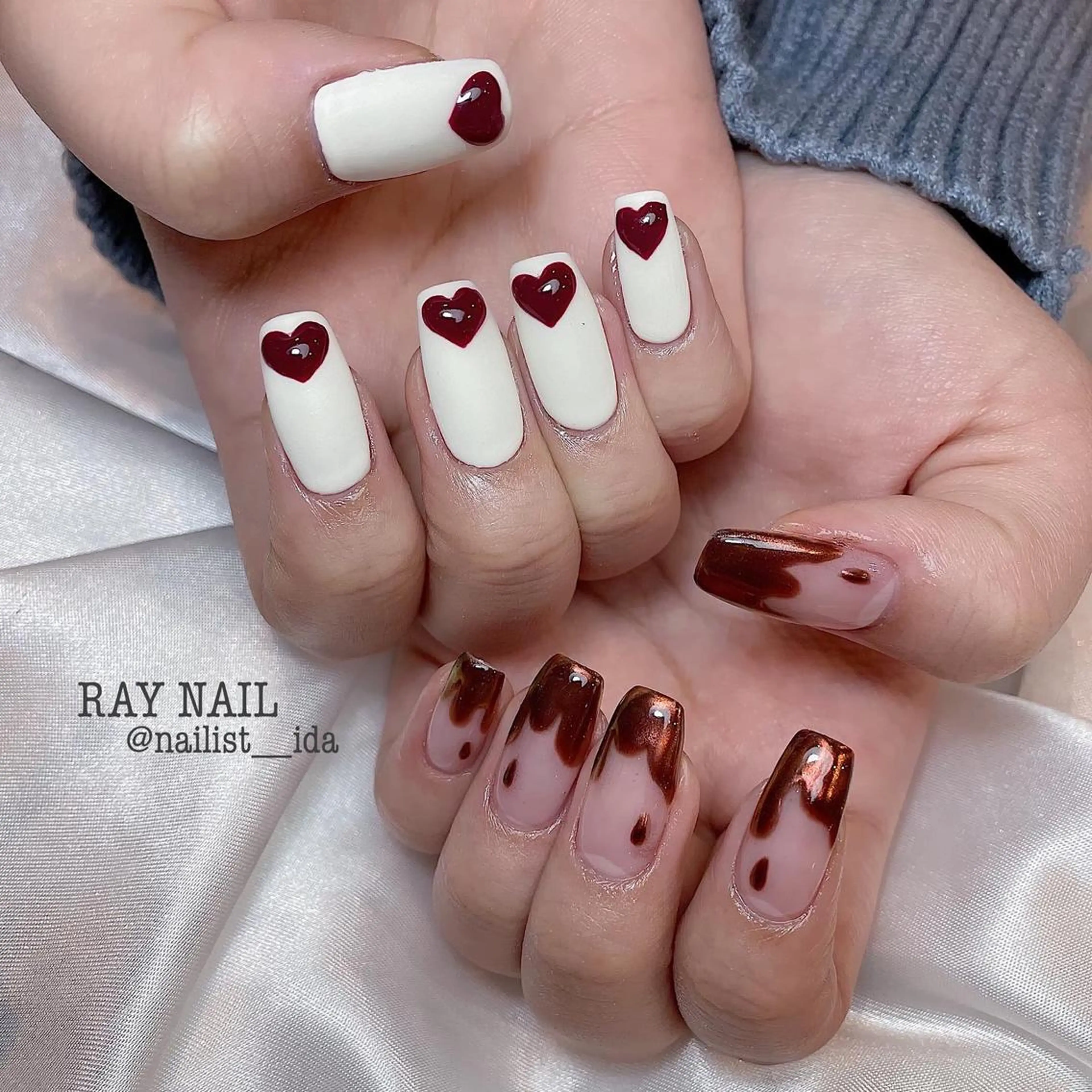 ネイル バレンタイン Arowa 伊田のネイルデザイン