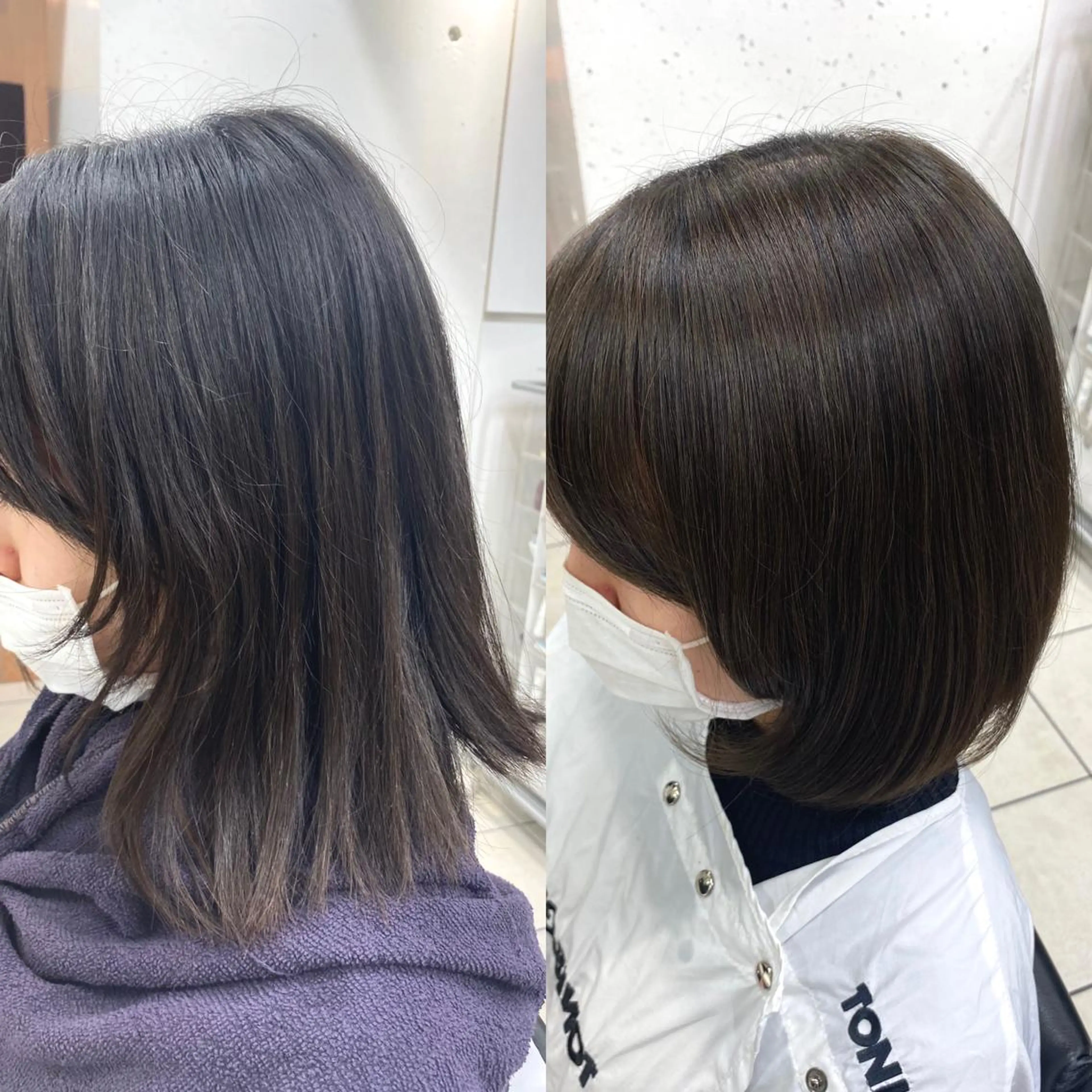 ミディアム カラー 星野 菜月のヘアスタイル