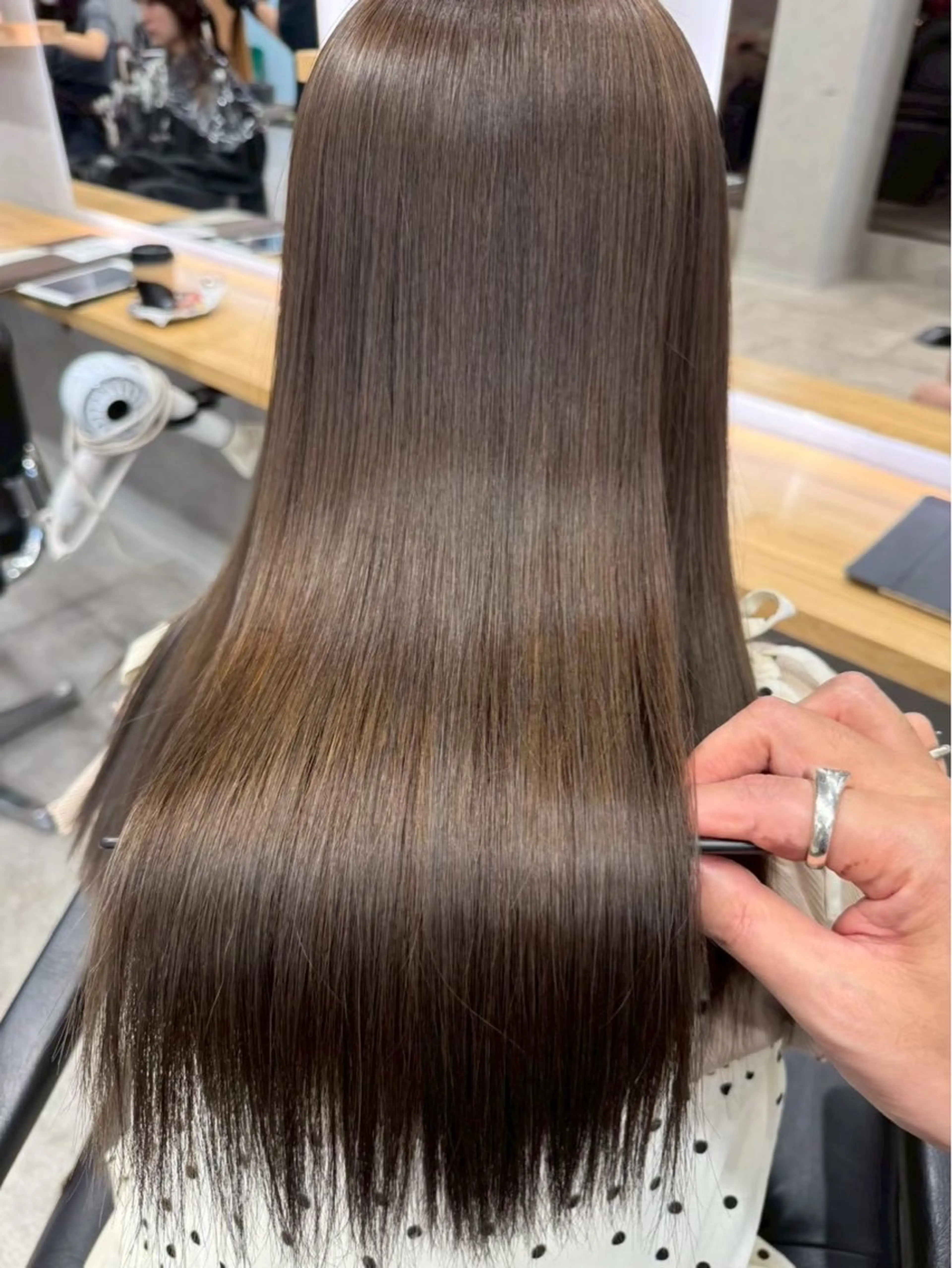 セミロング カット 縮毛矯正 トリートメント ボブ/レイヤー 透明感／上尾/歩のヘアスタイル