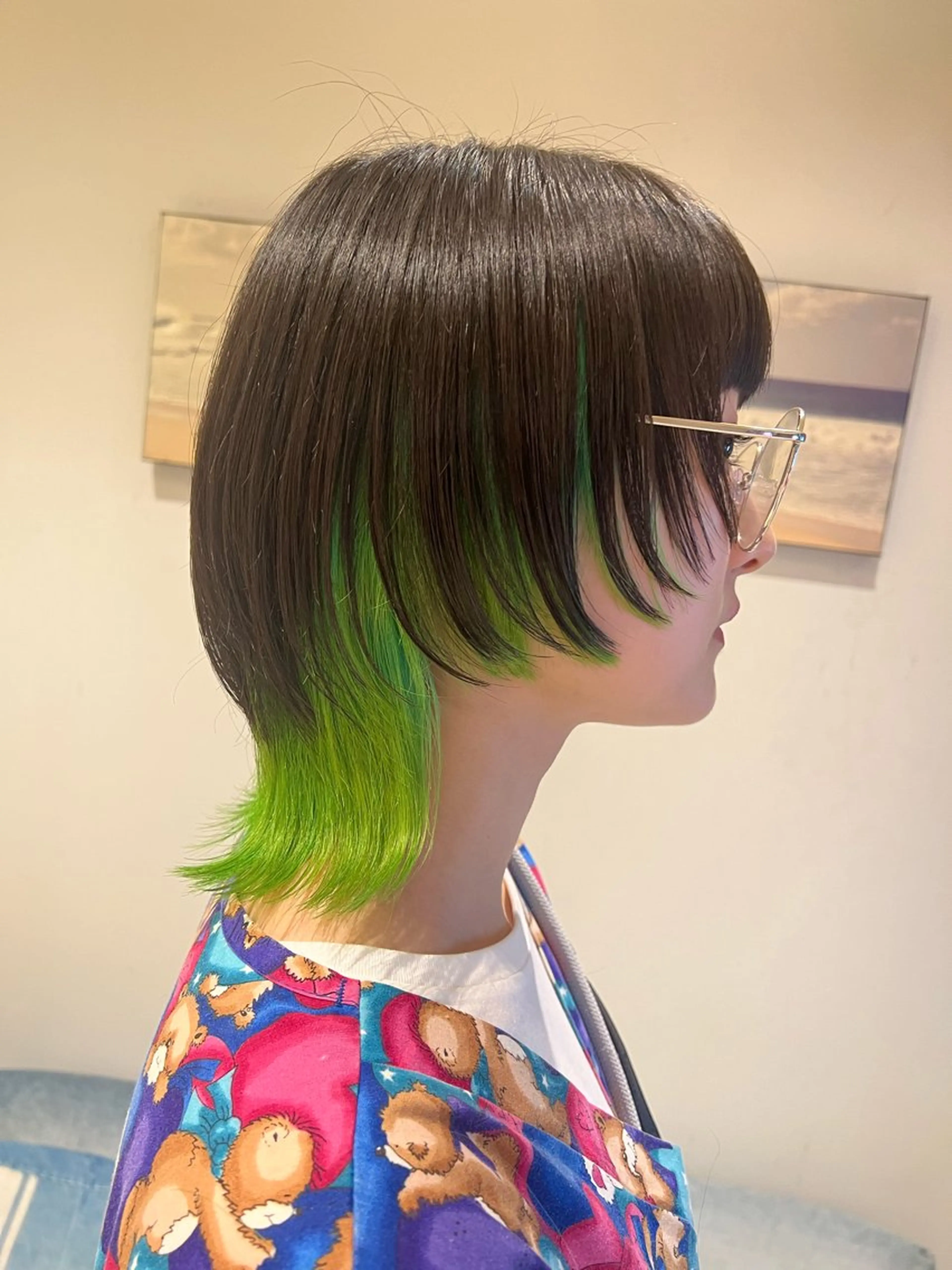 ショート カラー ウルフカット ヘアカラー トリートメント 渋谷ハイトーン/ デザインカラー阿部のヘアスタイル