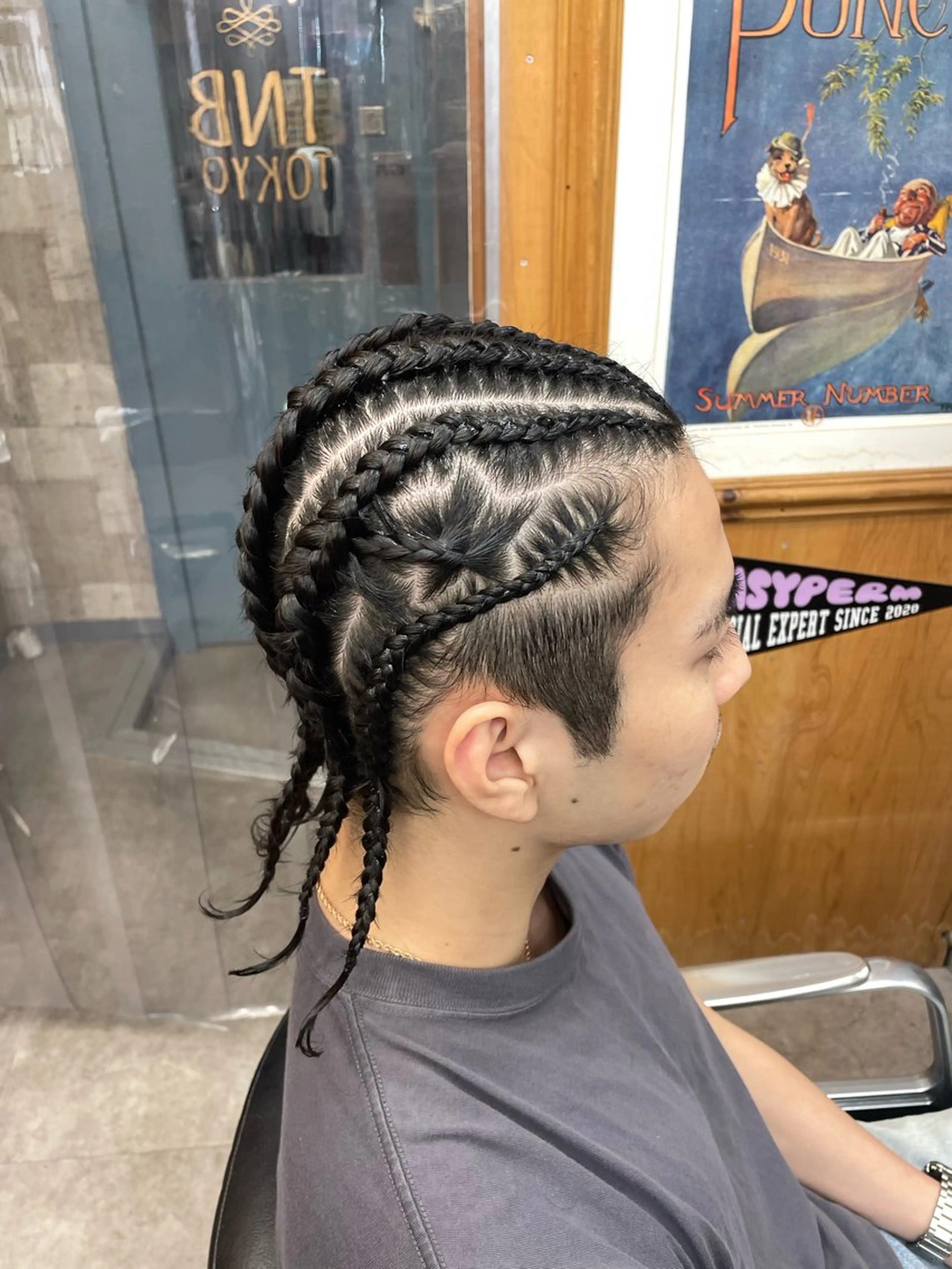 ヘアアレンジ メンズ エクステ/コーンロウ KURUMI⛓️🔥のヘアスタイル