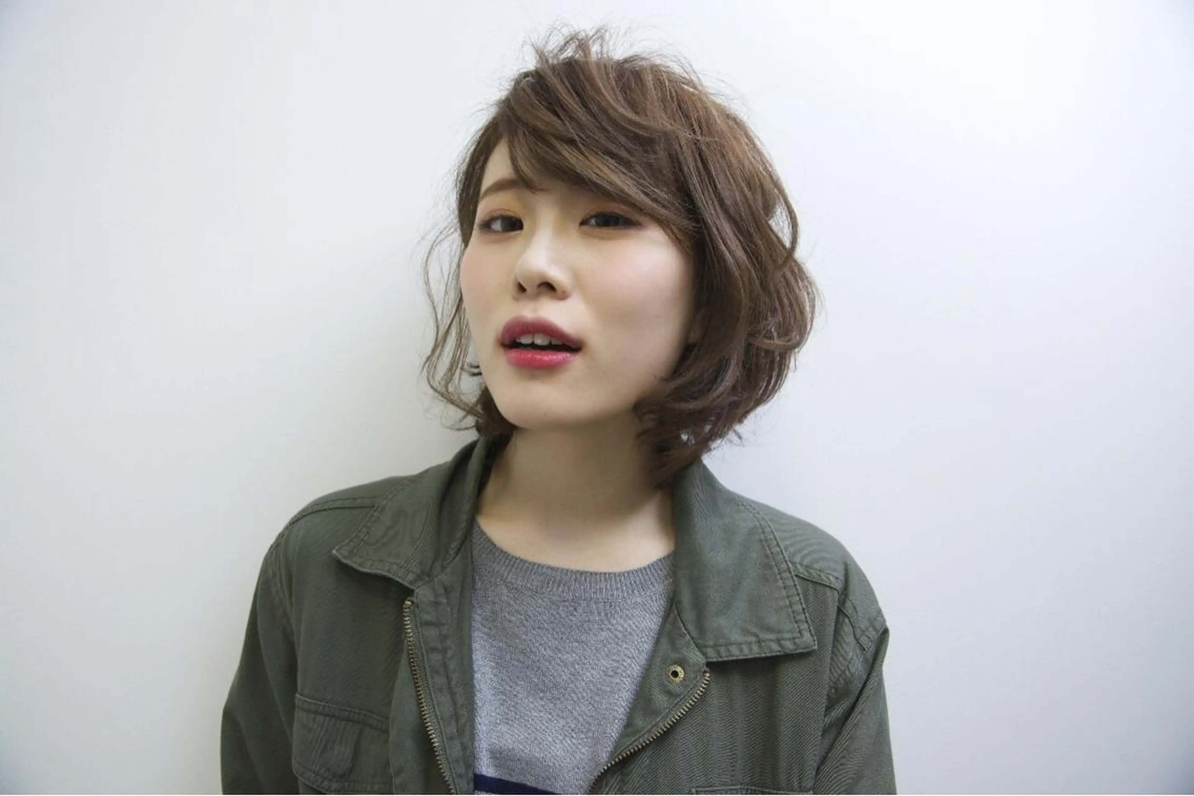 ミディアム カラー アッシュ 髪質改善/デザイン/ 天王寺/奥野和広のヘアスタイル