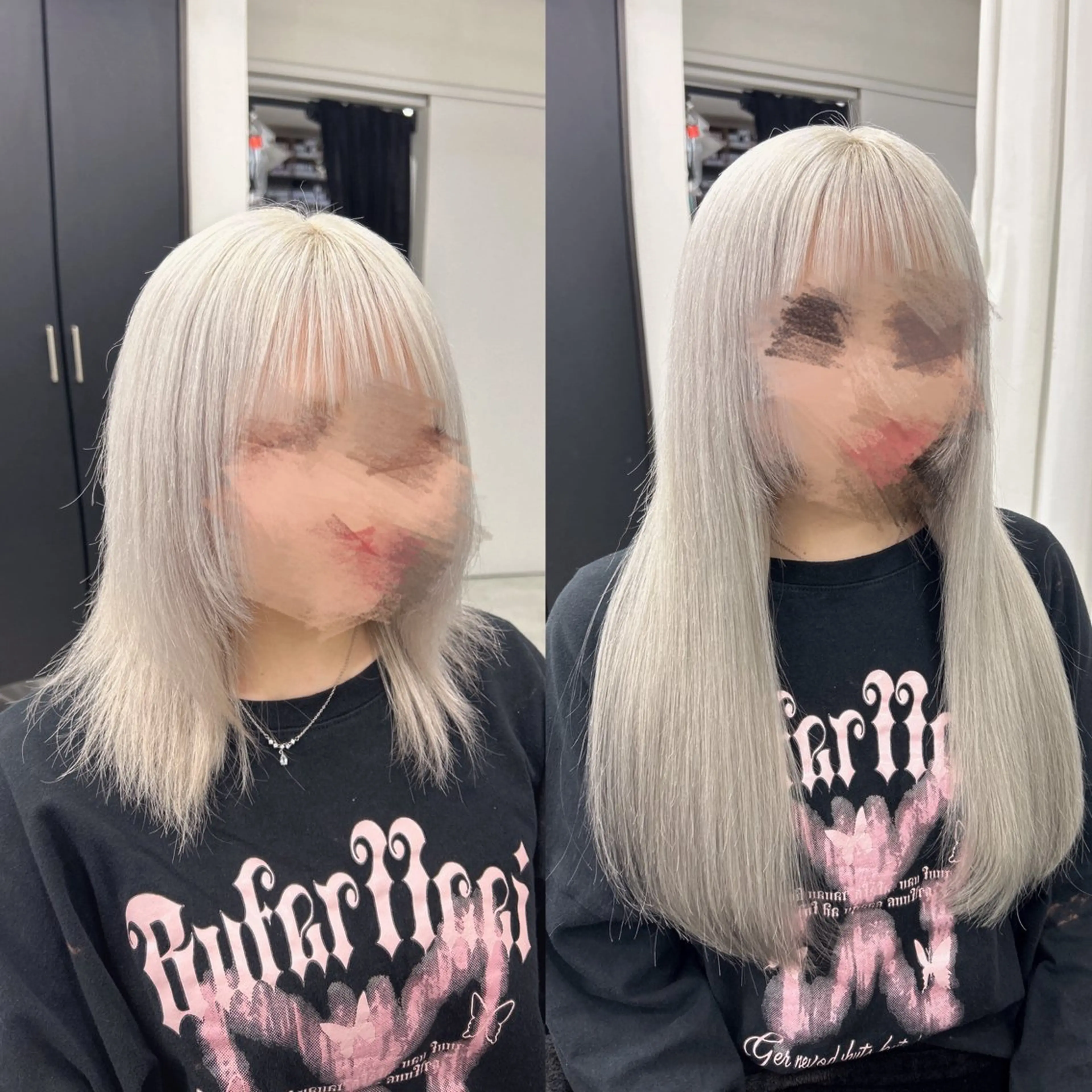 ロング シールエクステ エクステ Wistell 渋谷 ASUKAのヘアスタイル