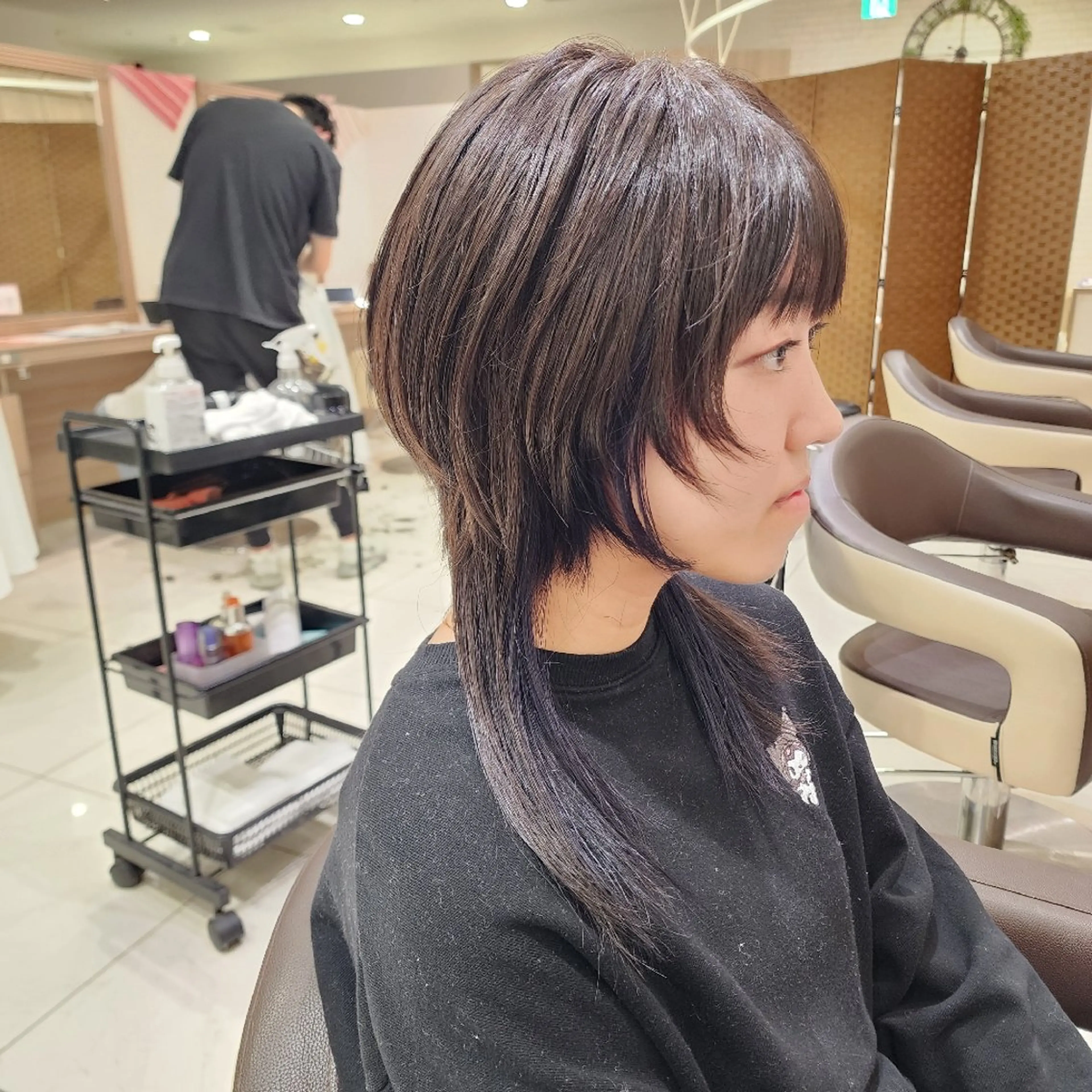 セミロング カラー ブリーチ ケアブリーチ グレージュ インナーカラー バイオレットカラー カラー特化🔥中村 和貴＜Ash津田沼＞のヘアスタイル