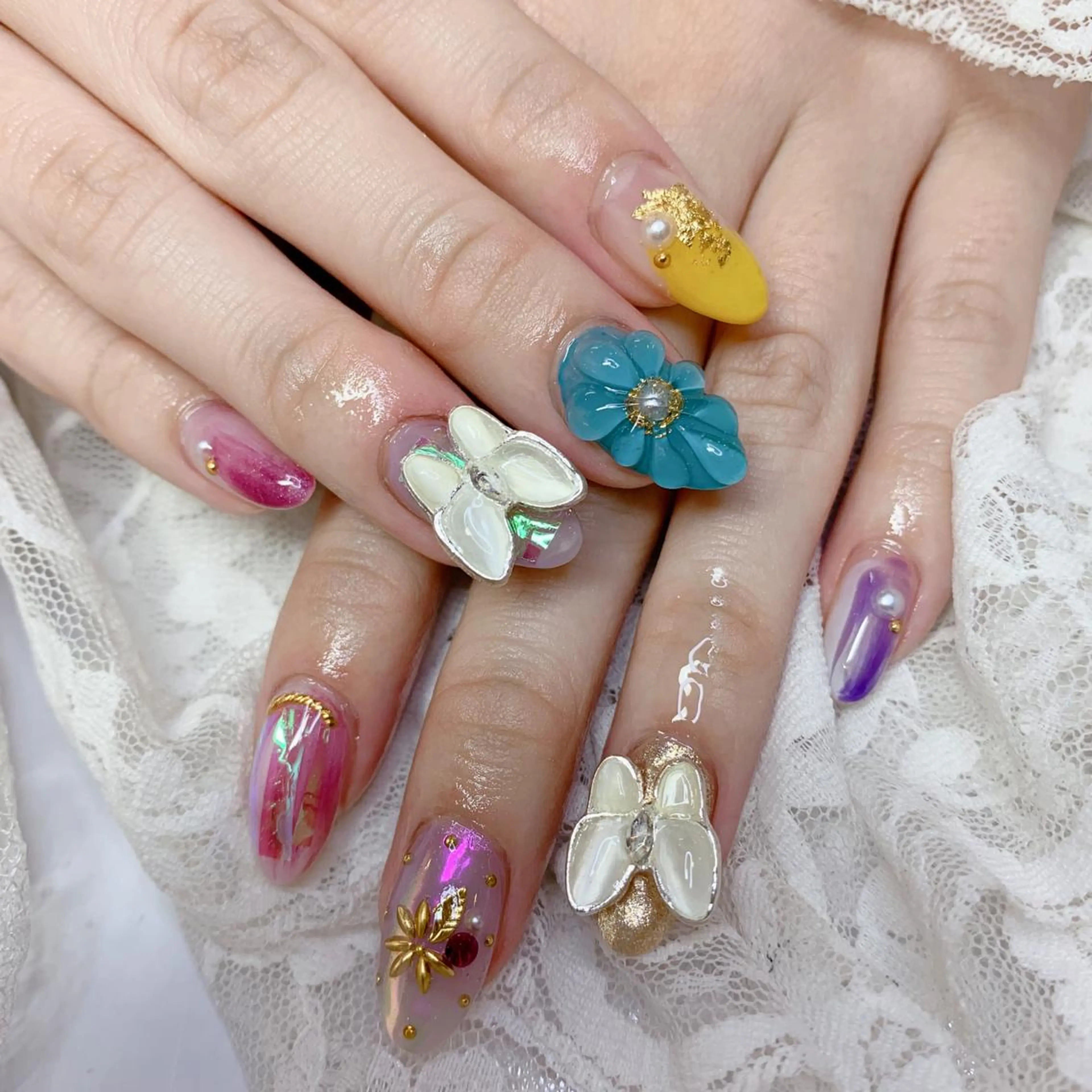 ネイル 成人式 ハンドネイル La neige* yuki 🐩🌙のネイルデザイン