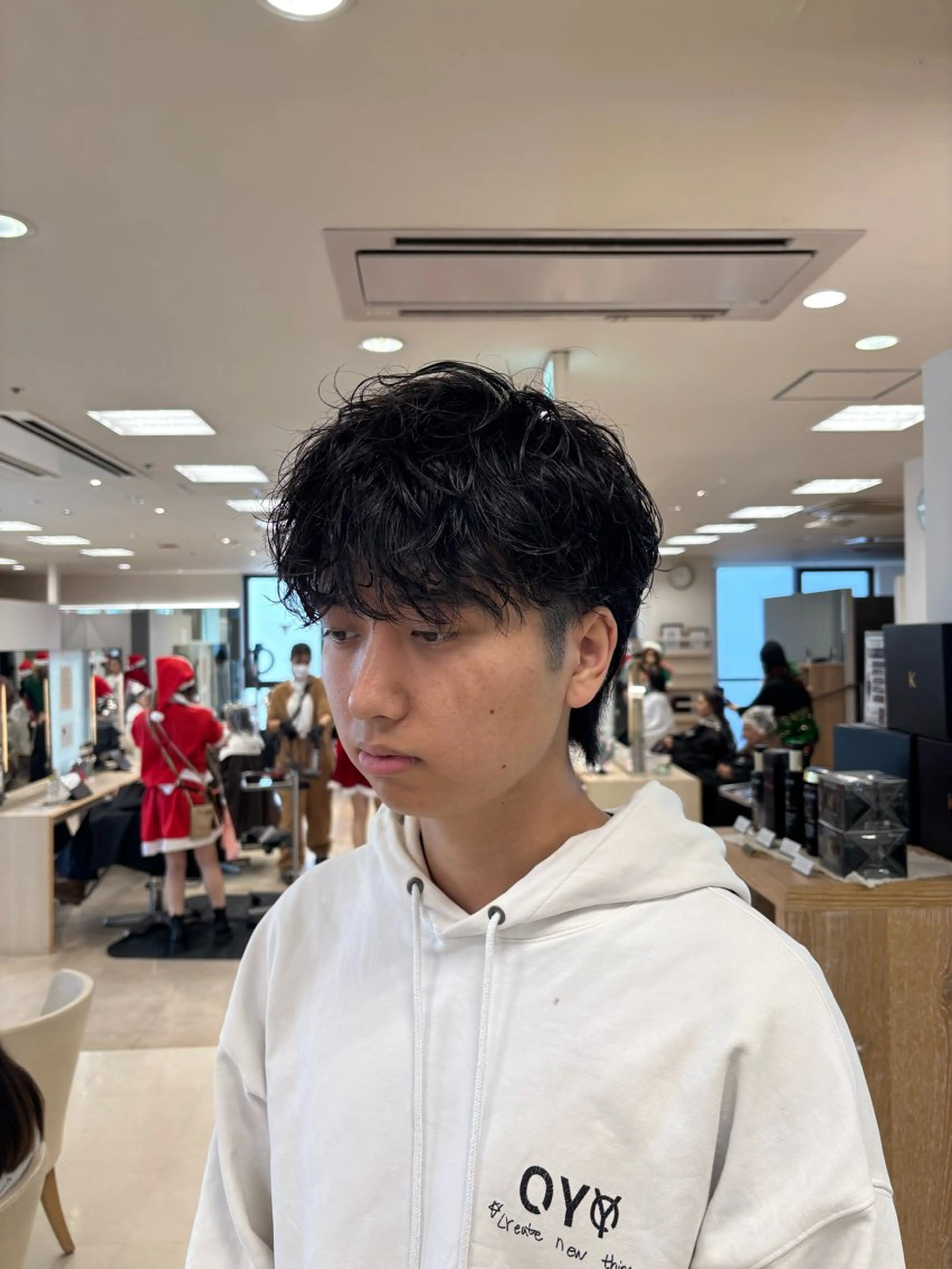 パーマ メンズ カット パーマ 湘南/メンズパーマ/ ハイライト/ユチカのヘアスタイル