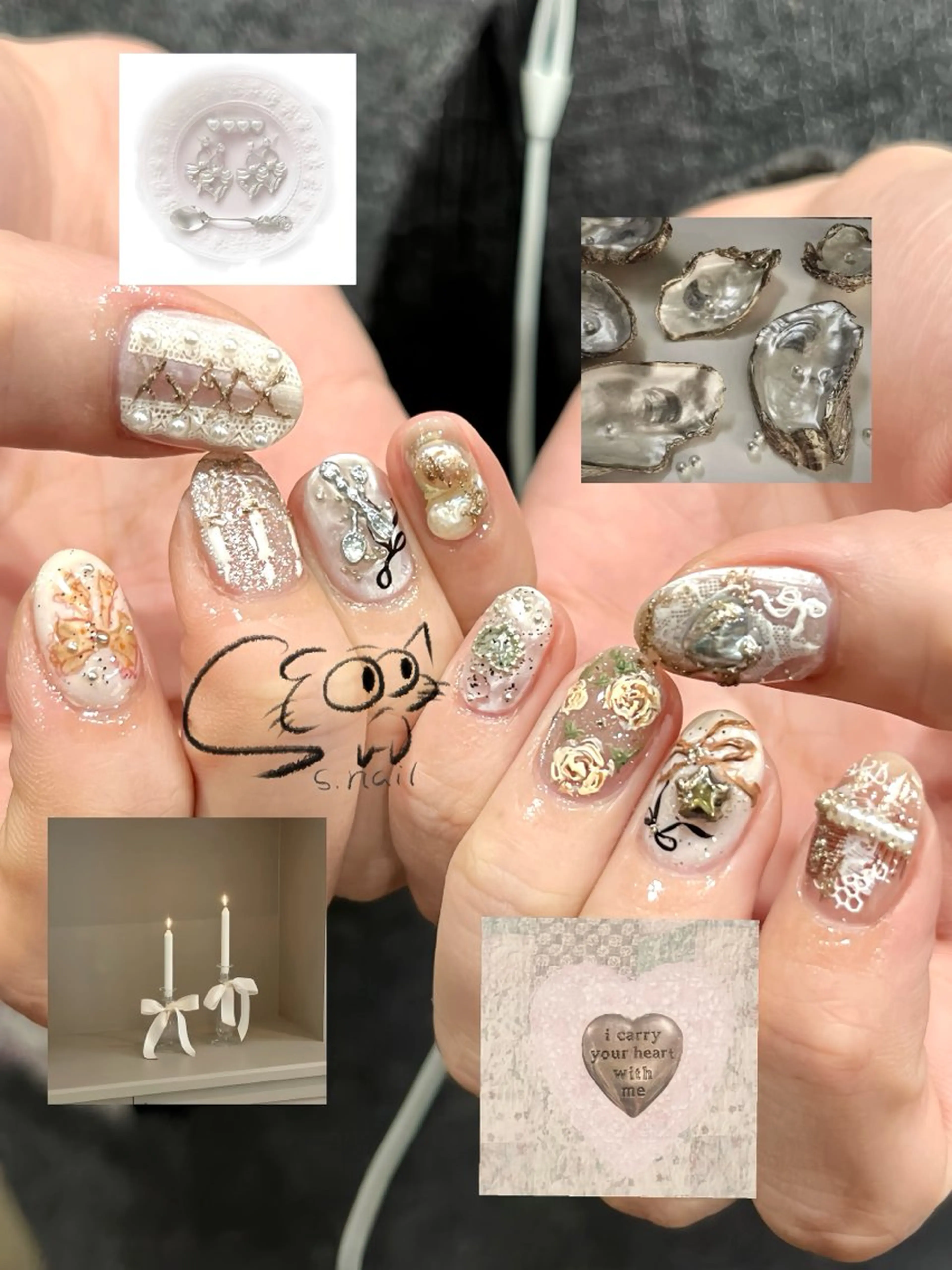 ネイル チークネイル フレンチネイル グラデーション マグネットネイル ワンカラーネイル S.nail _のネイルデザイン