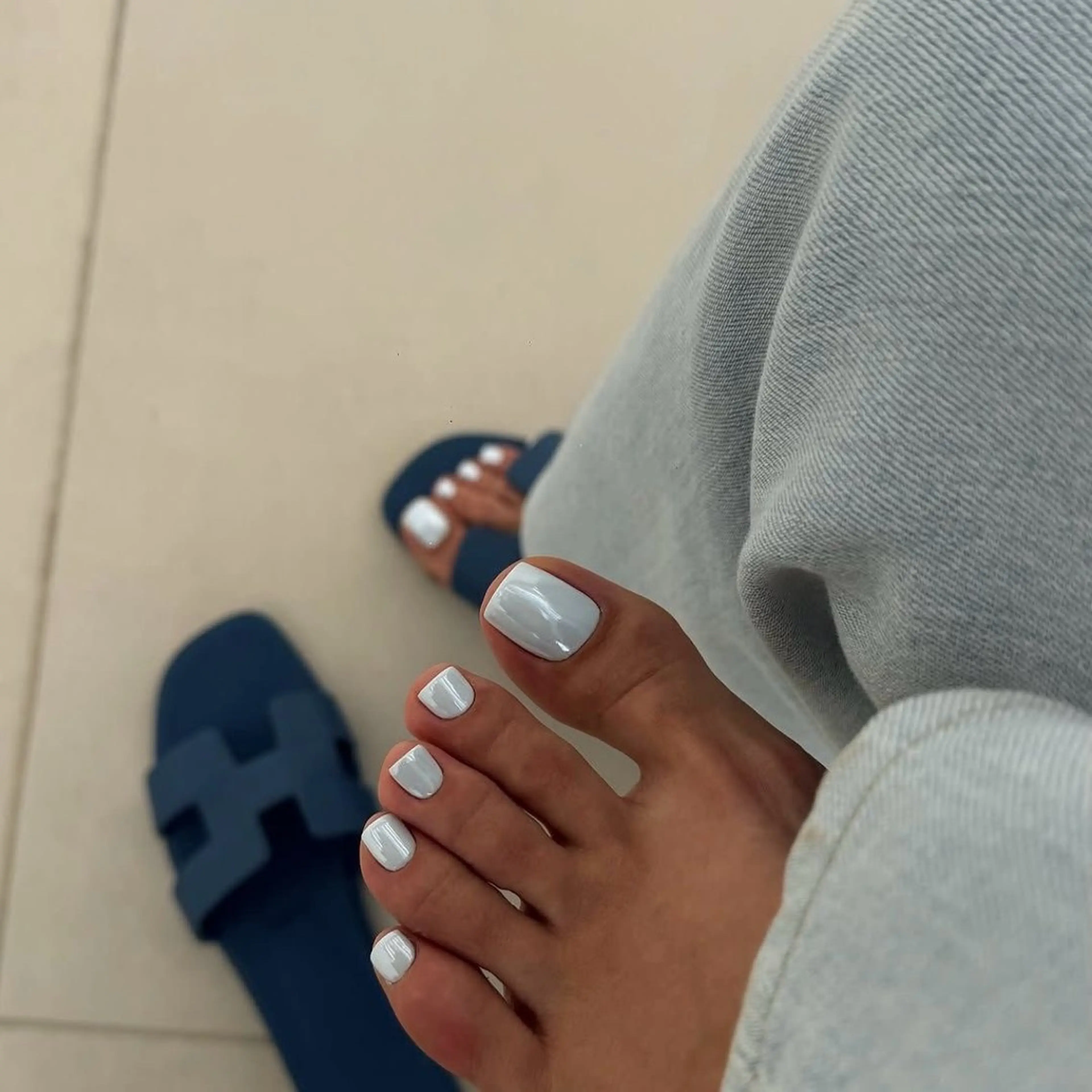 【ネイル】シンプルフットネイル / オフなしの写真