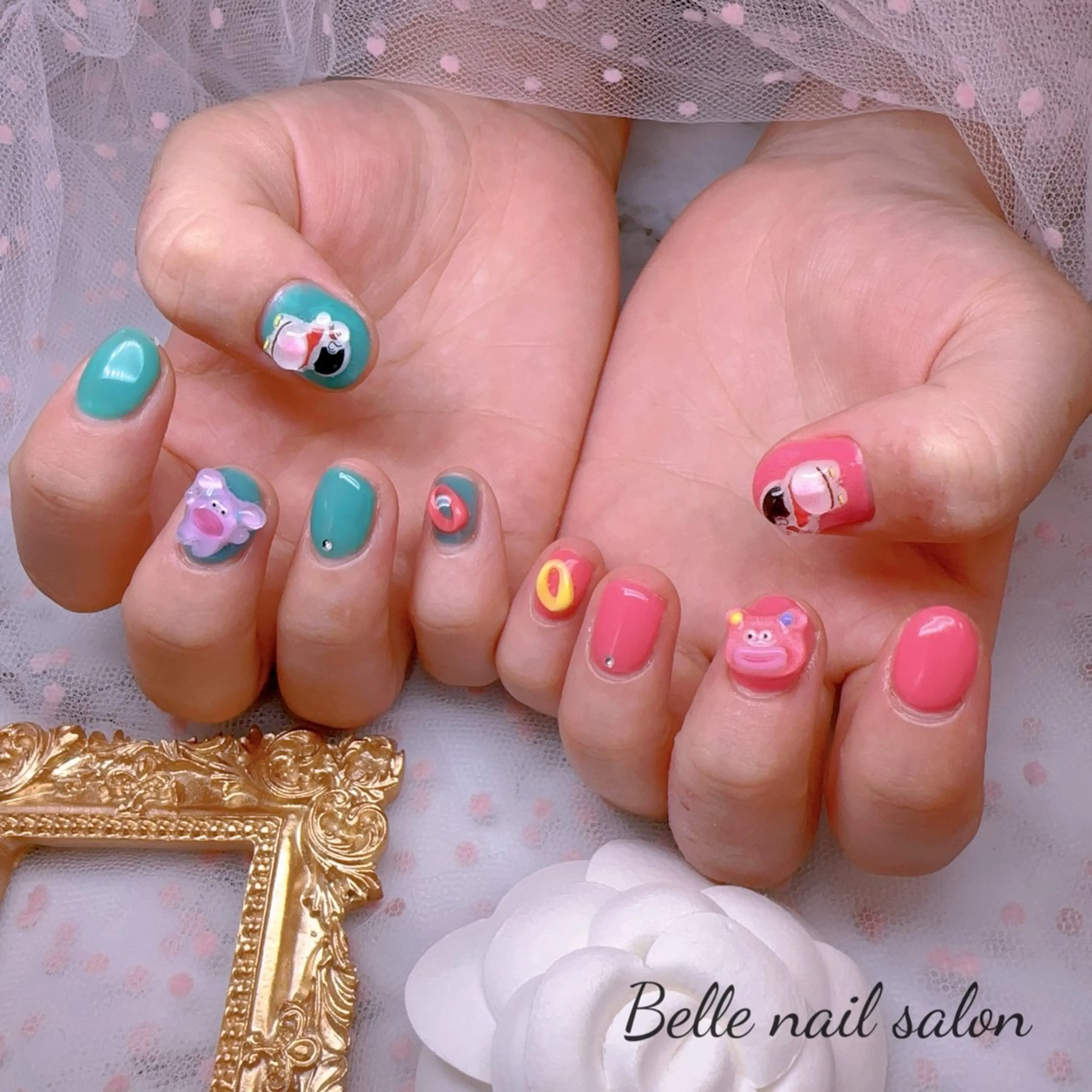 ネイル アートネイル オーロラネイル フットネイル 韓国ネイル ラメ(グリッター) Belle nail salon 新小岩のネイルデザイン