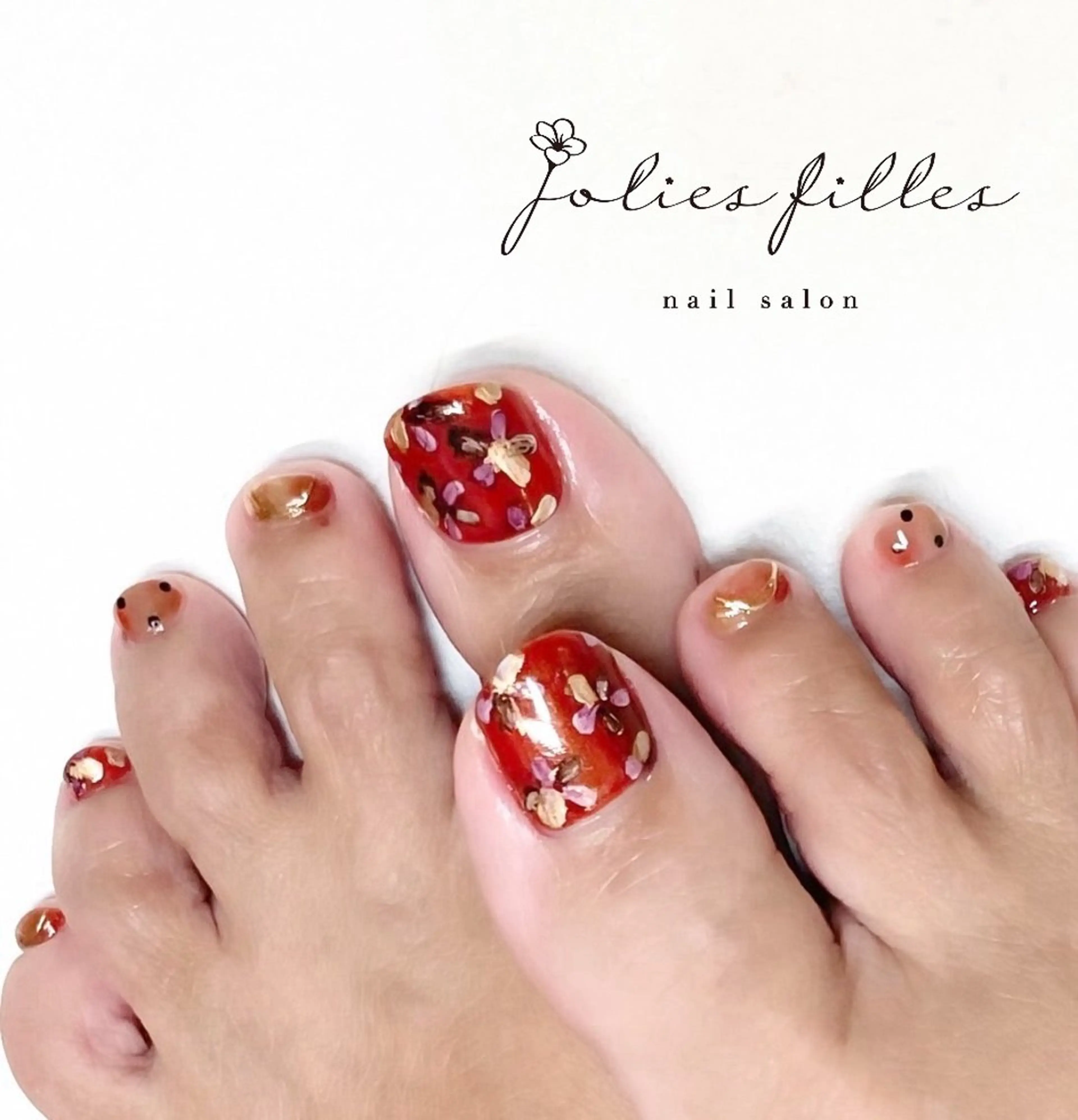 ネイル フットネイル ニュアンスネイル フットネイル ジョリフィーユ 中出のネイルデザイン
