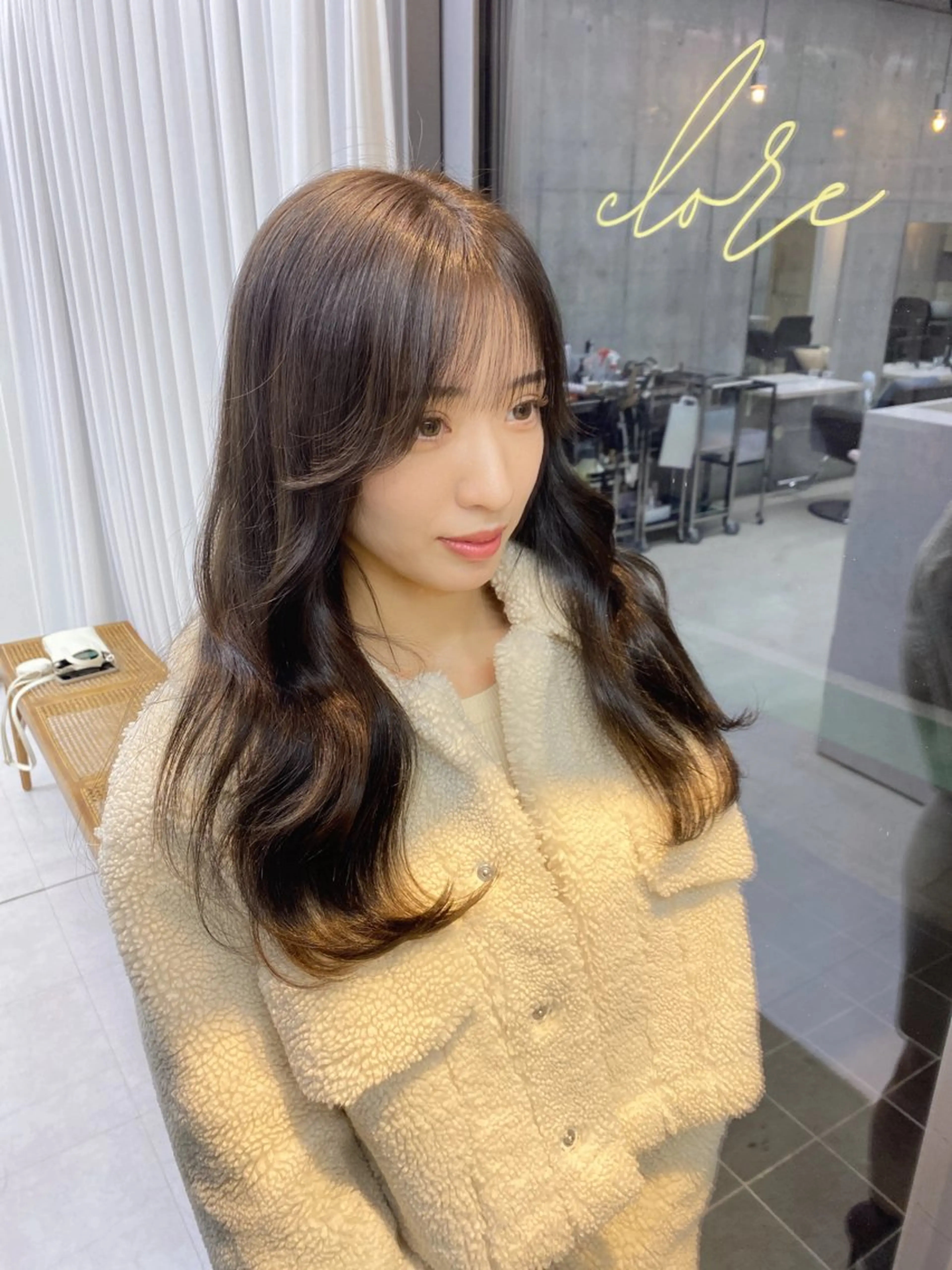 セミロング うる艶ヘア♡韓国好き 透明感　shotaのヘアスタイル