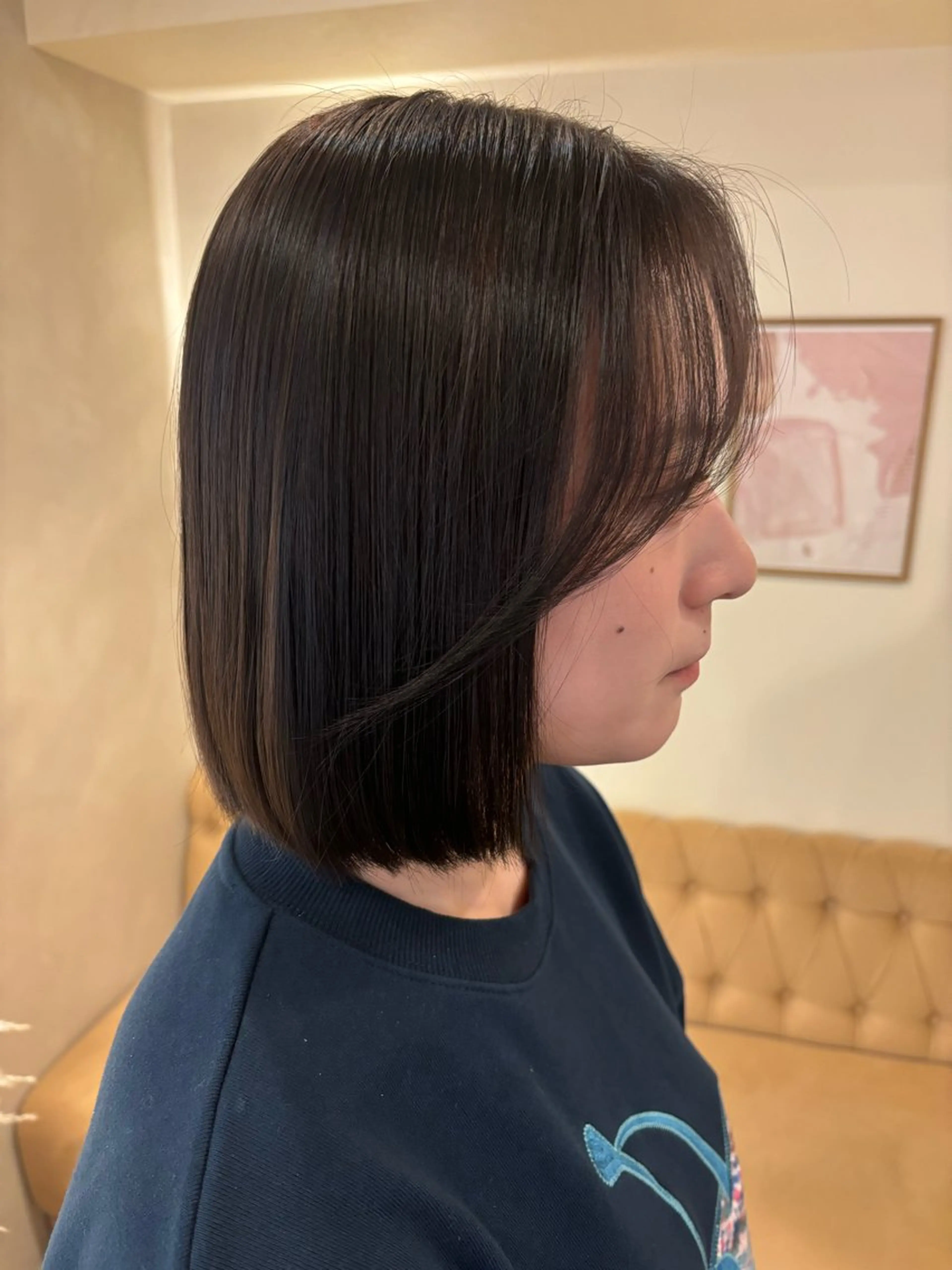 ミディアム ヘアカラー トリートメント ミルクティ/ピンク/ レイヤー/yuriaのヘアスタイル