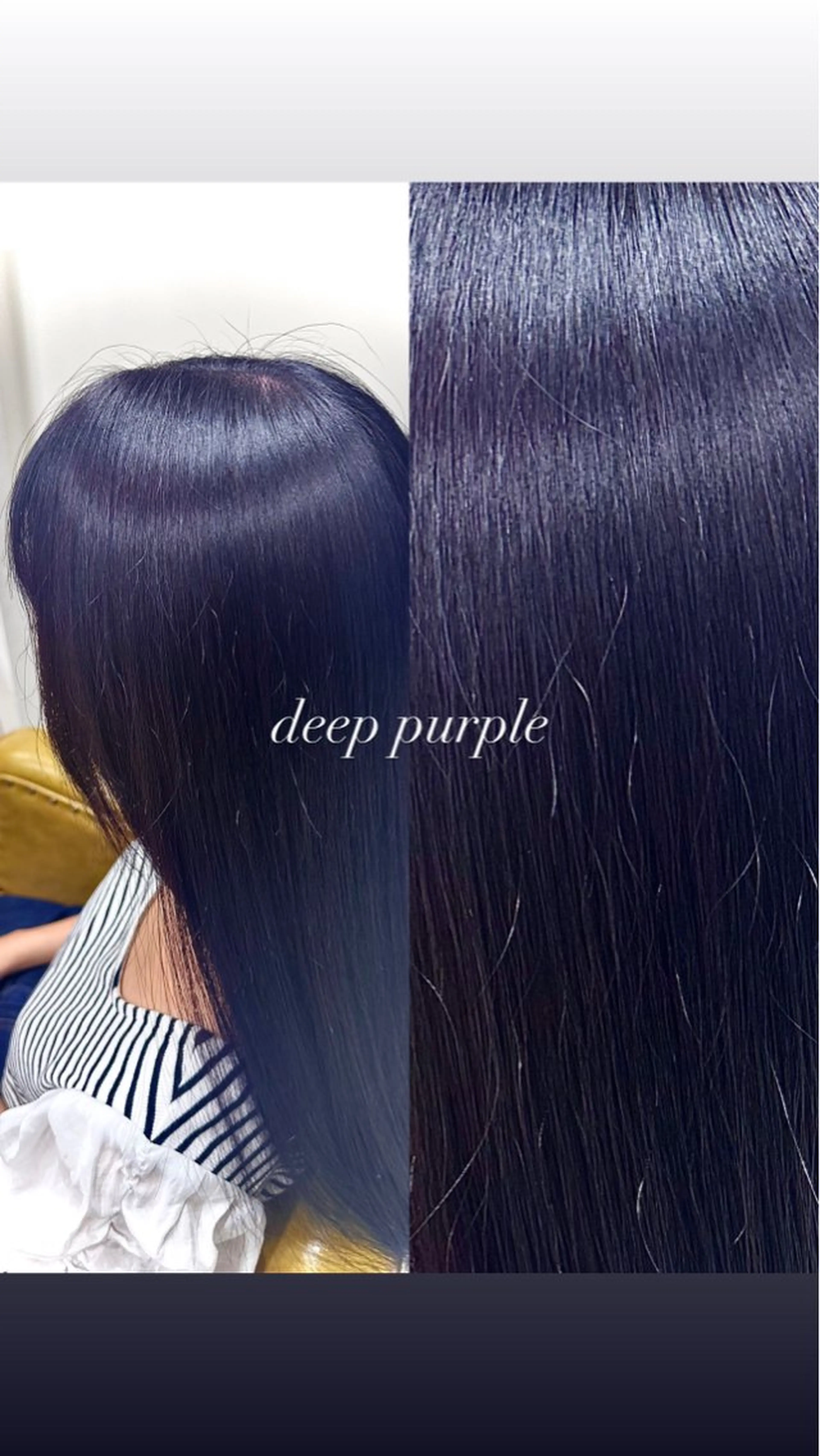 セミロング カラー ヘアアレンジ ブリーチ ディープパープル ダブルカラー ブリーチなしカラー パープルカラー JILL by charme所属・小山/透明感カラー/ レイヤー/中茎涼太のヘアスタイル