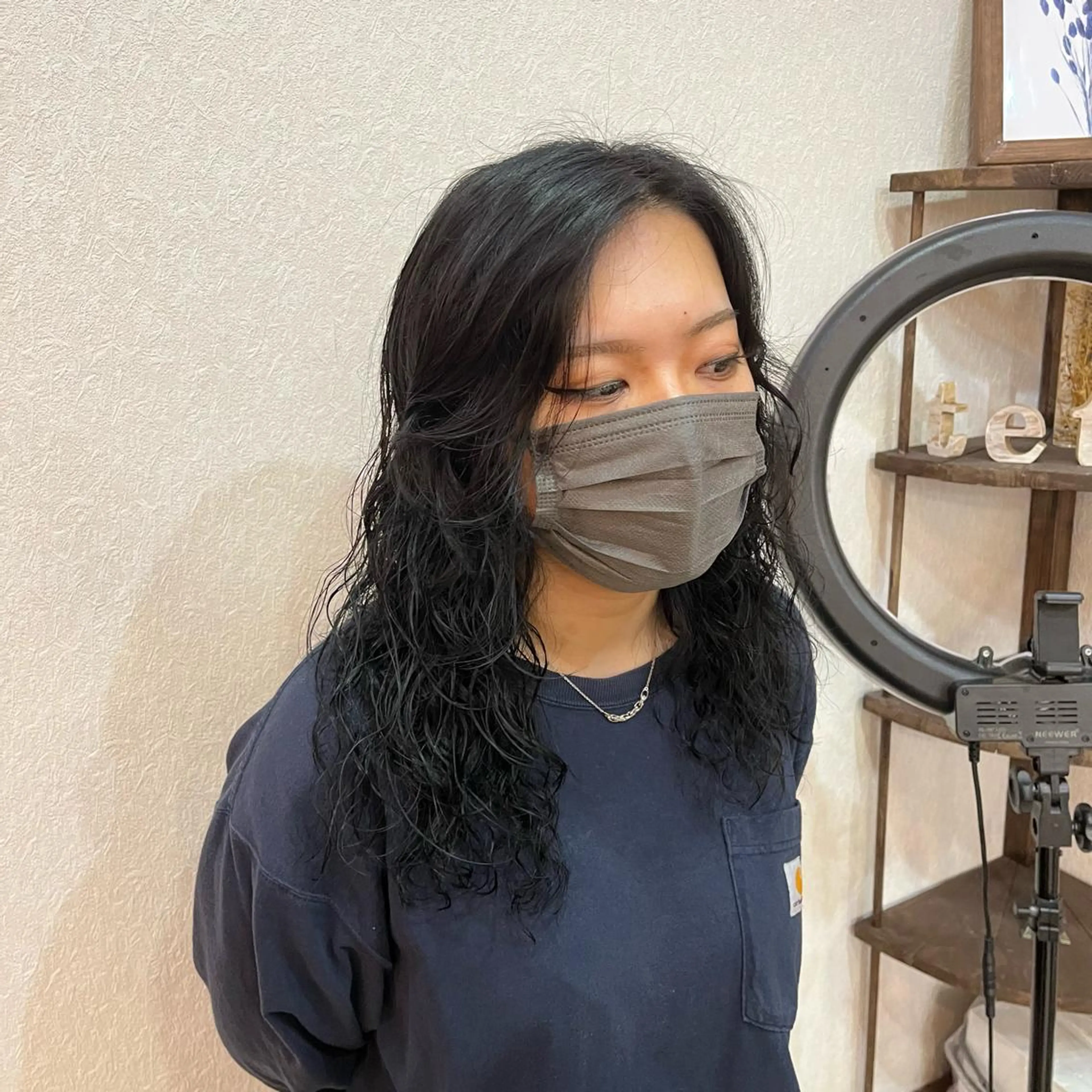 ロング パーマ ヘアカラー トリートメント 教野 真央のヘアスタイル