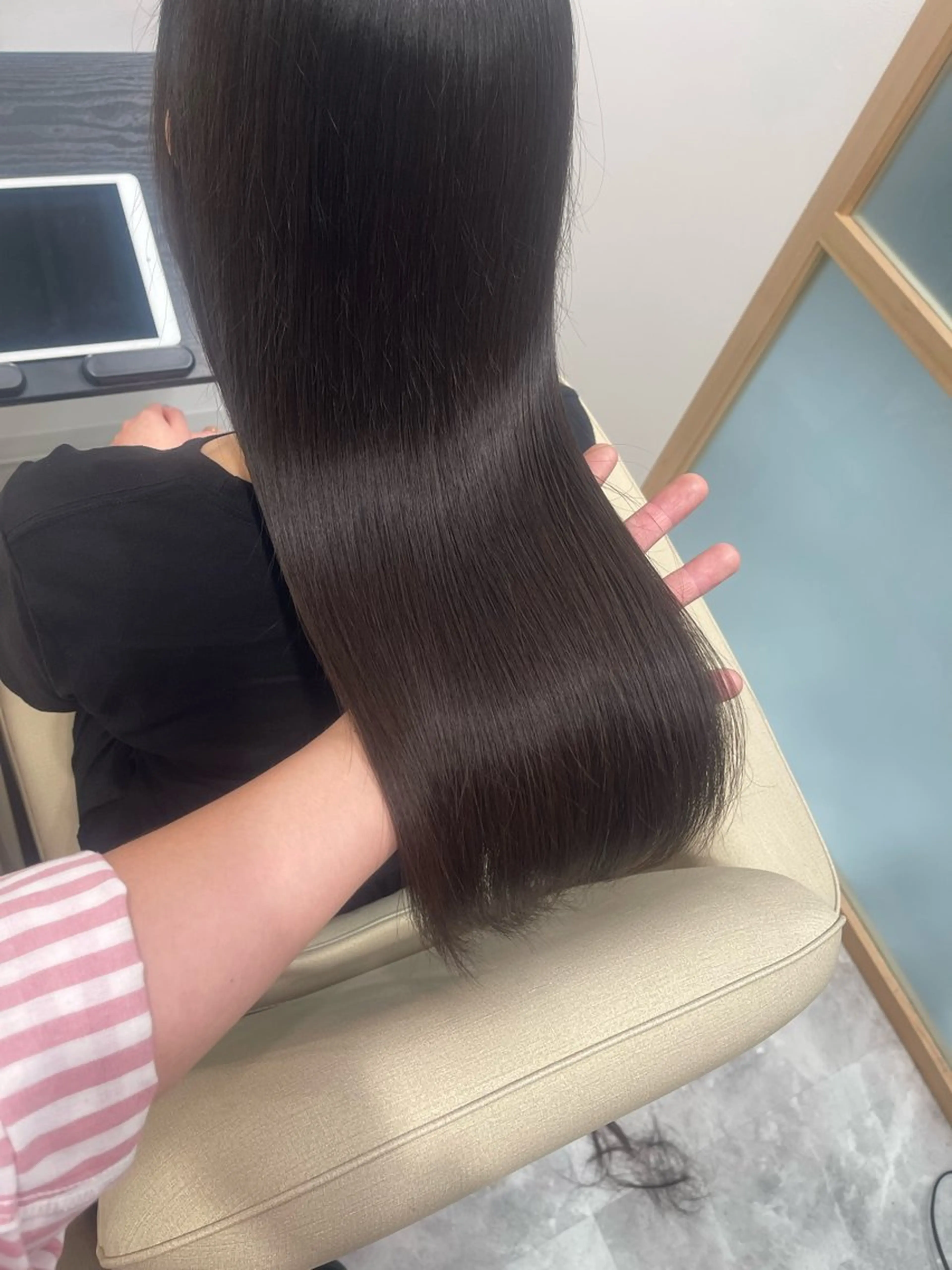 髪質改善カラー+髪質改善酸熱トリートメントの写真