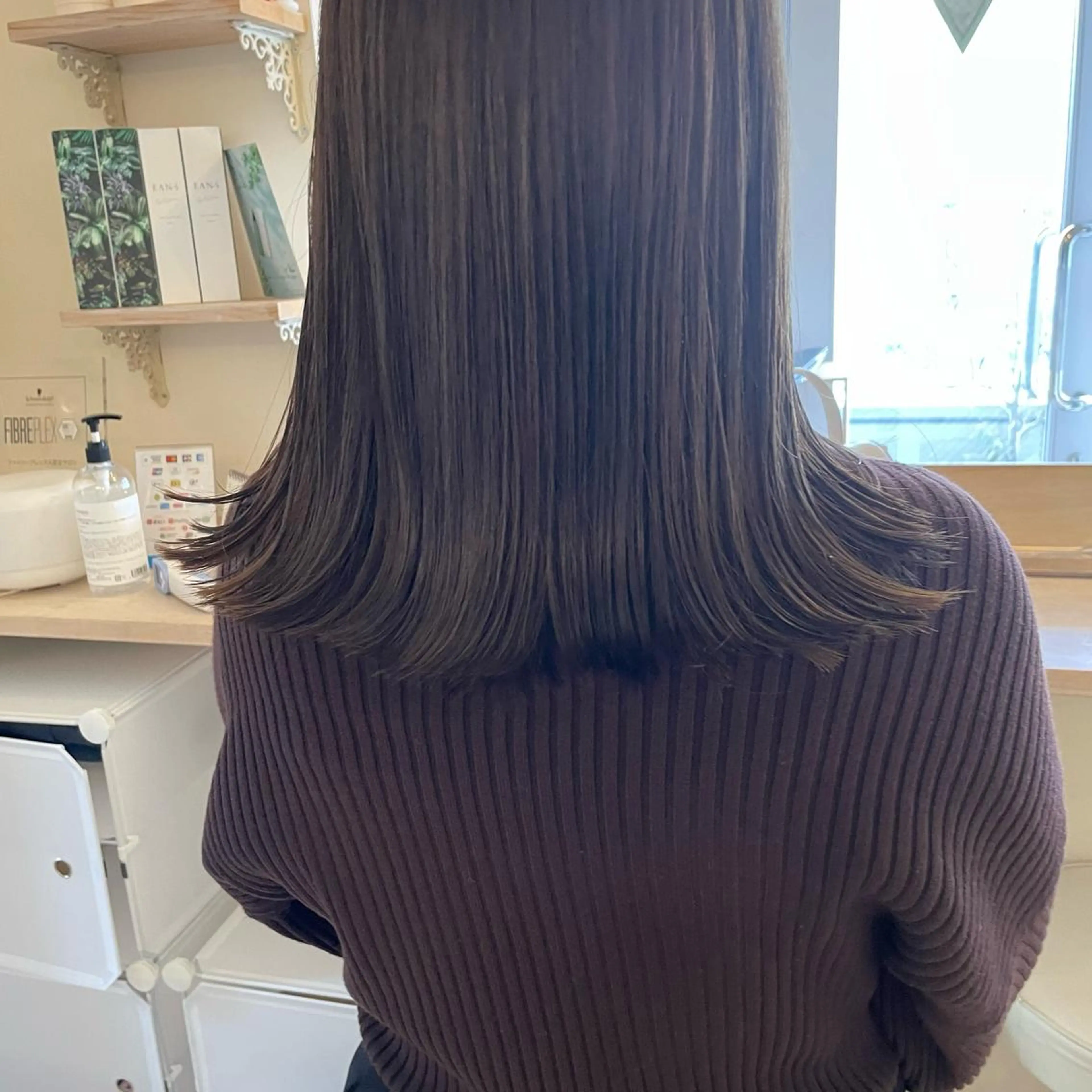 ミディアム カラー ベージュカラー ボブウルフ／ボブ Satsuki【名駅のヘアスタイル